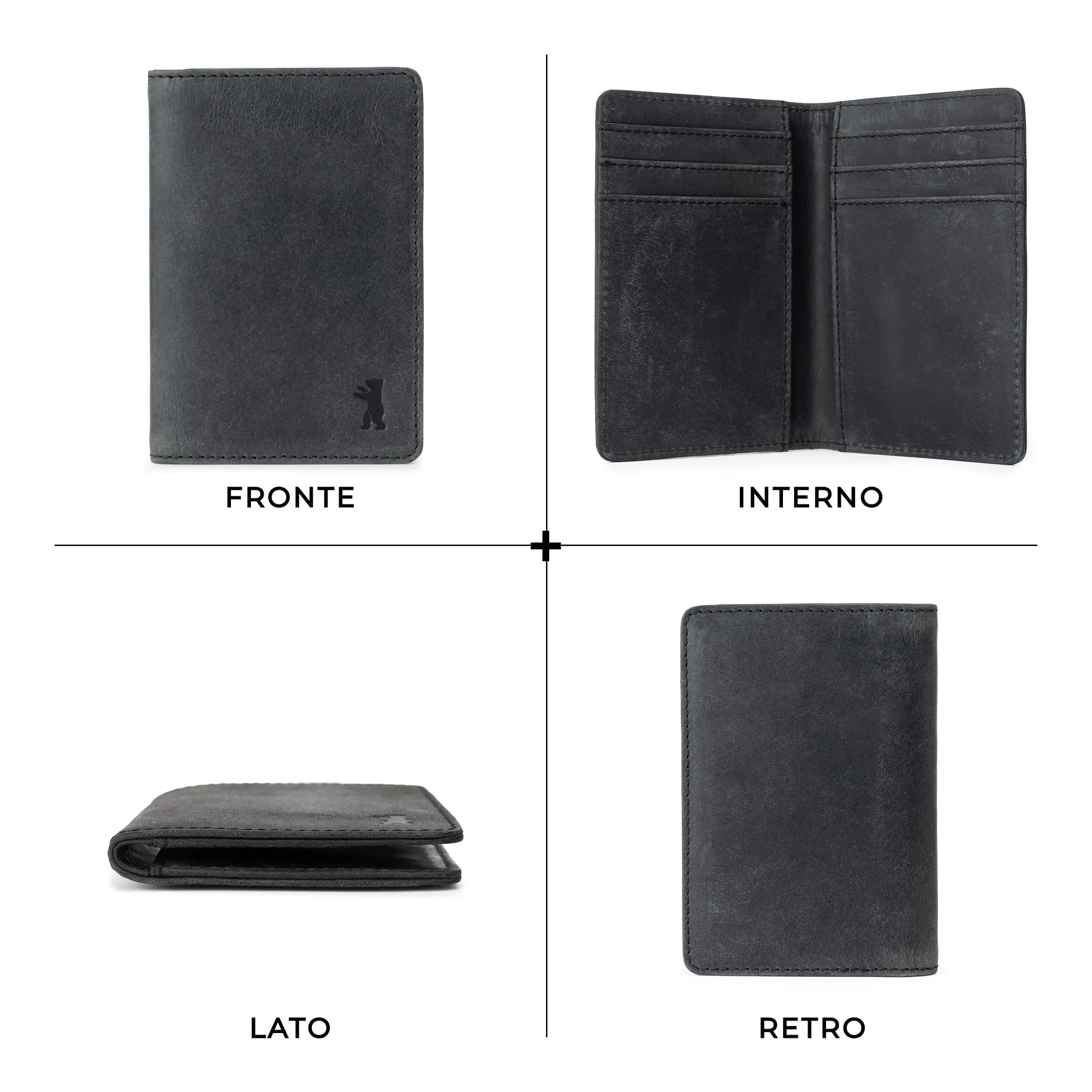 Berliner Bags Portacarte Porto Slim con Banconote e RFID in Vera Pelle - immagine 4
