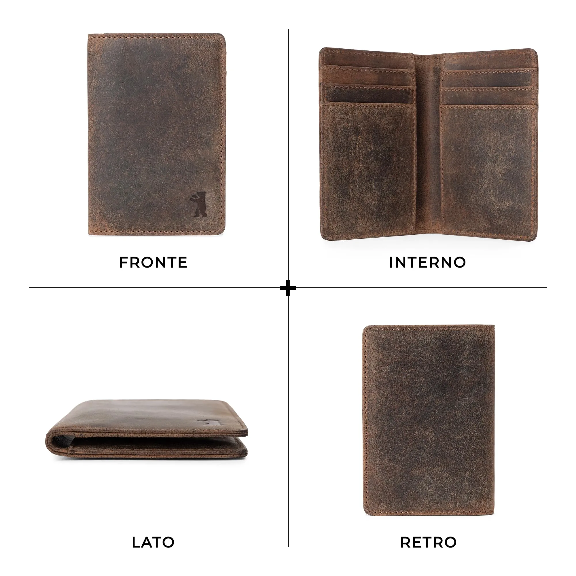 Berliner Bags Portacarte Porto Slim con Banconote e RFID in Vera Pelle - immagine 4