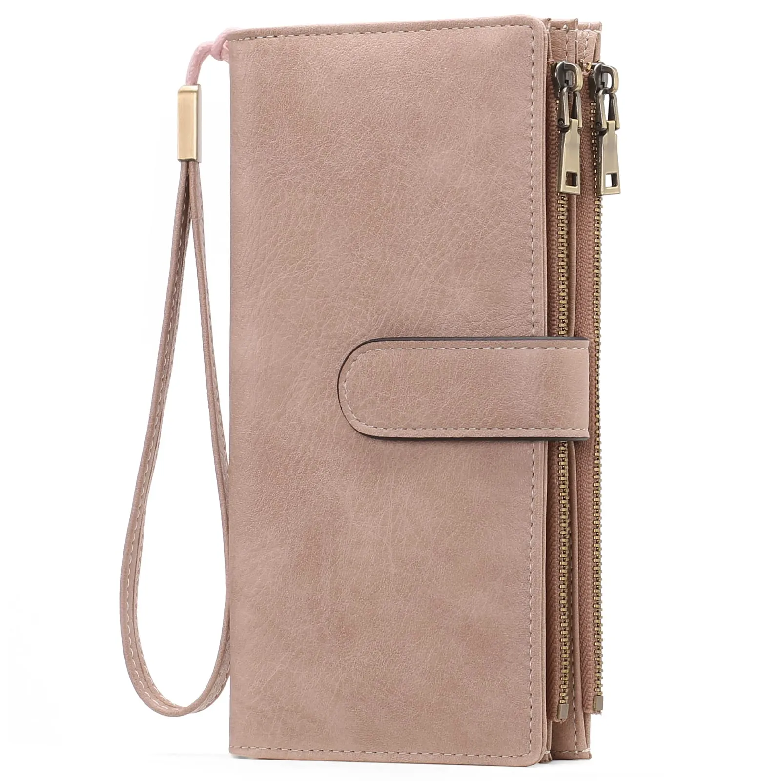GOIACII Portafoglio Donna Grande Formato Lungo Portafogli Pelle RFID Blocco con Slot per Schede Multiple Portamonete da Polso - immagine 1