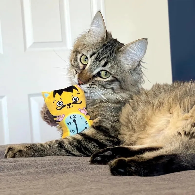KONG Artz Cats - Giocattoli per gatti scoppiettanti con erba gatta, nastro e coda (Dali/Van Gogh) - immagine 2