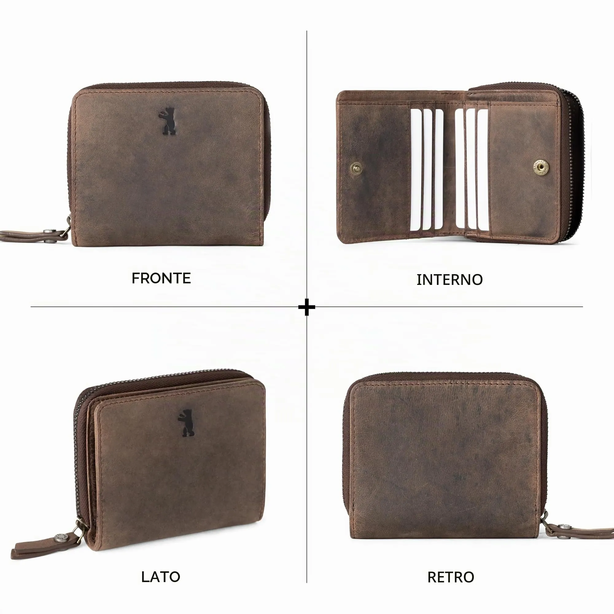 Berliner Bags Portafoglio Sara Donna Piccolo con Portamonete e RFID Pelle - immagine 6