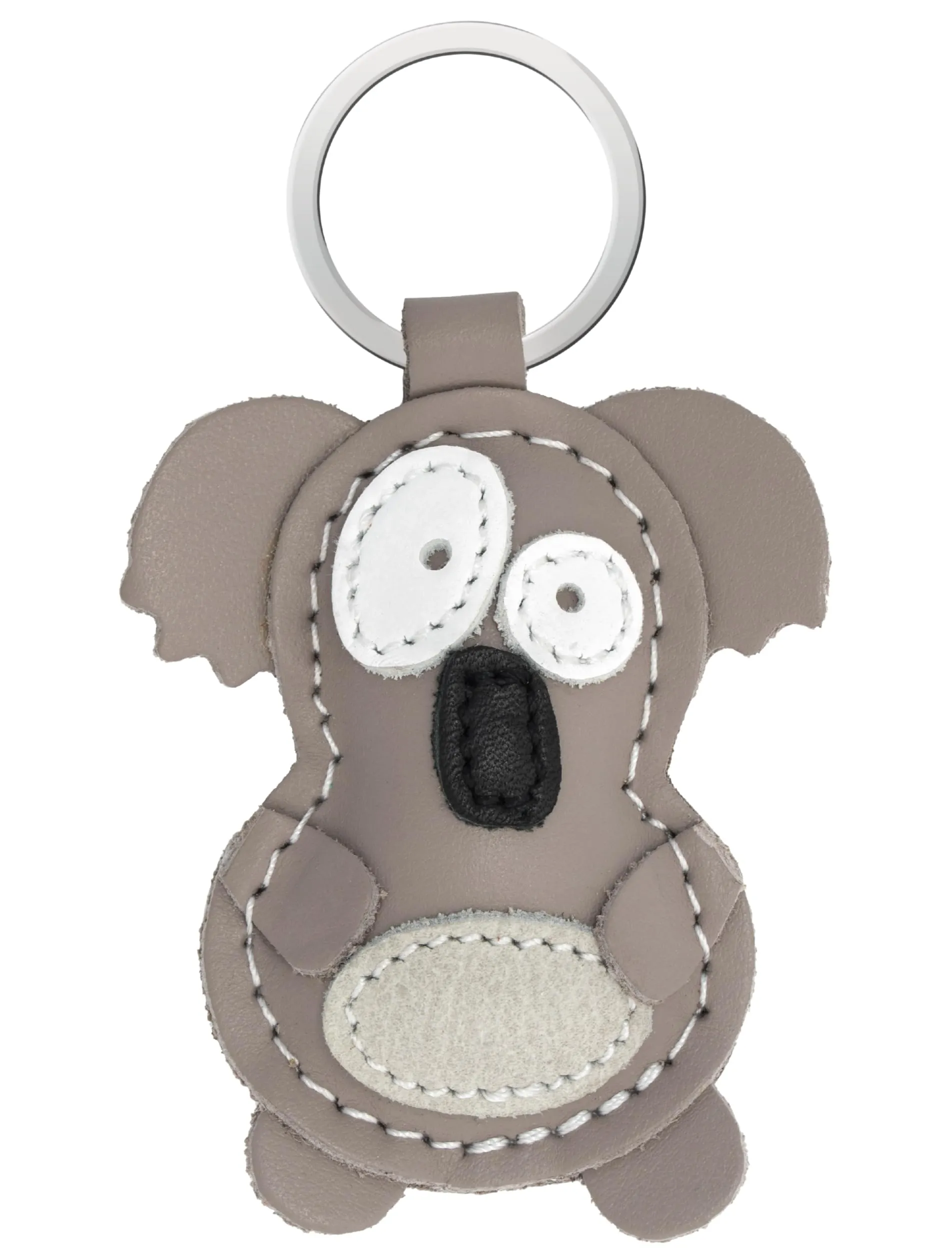 Simaru Portachiavi a forma di animale in vera pelle di alta qualità, realizzato in UE, perfetto per Natale, compleanno, anniversario, trova il tuo animale preferito, Koala - immagine 1