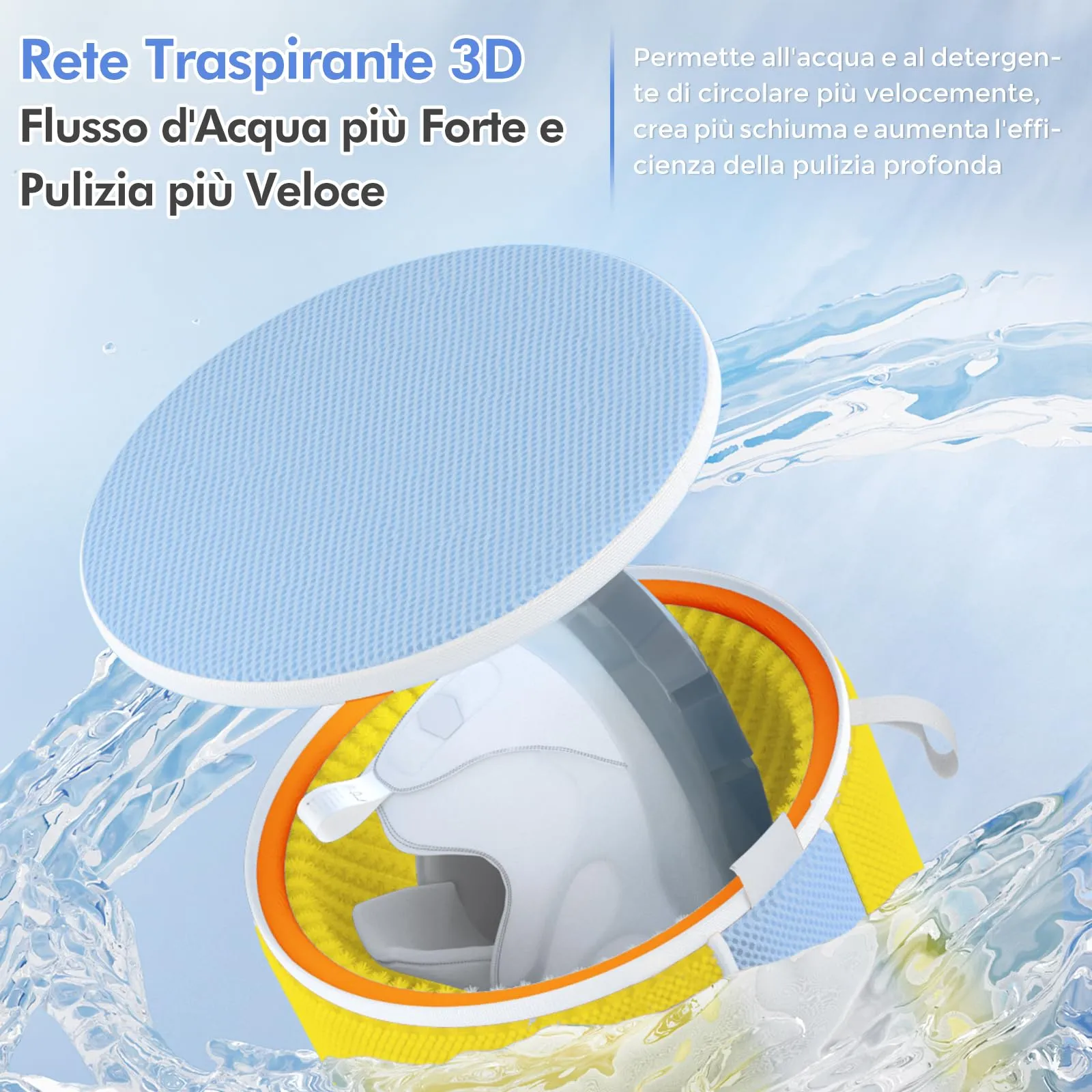 Teletrogy 2 Pezzi Sacchetti per Scarpe Lavanderia Sacchetto Scarpe con Cerniera Nascosta, Pulizia a 360° Tutto Campo, Riutilizzabile e Anti-Deformazione per Sacchetto Scarpe Lavatrice, Giallo - immagine 2