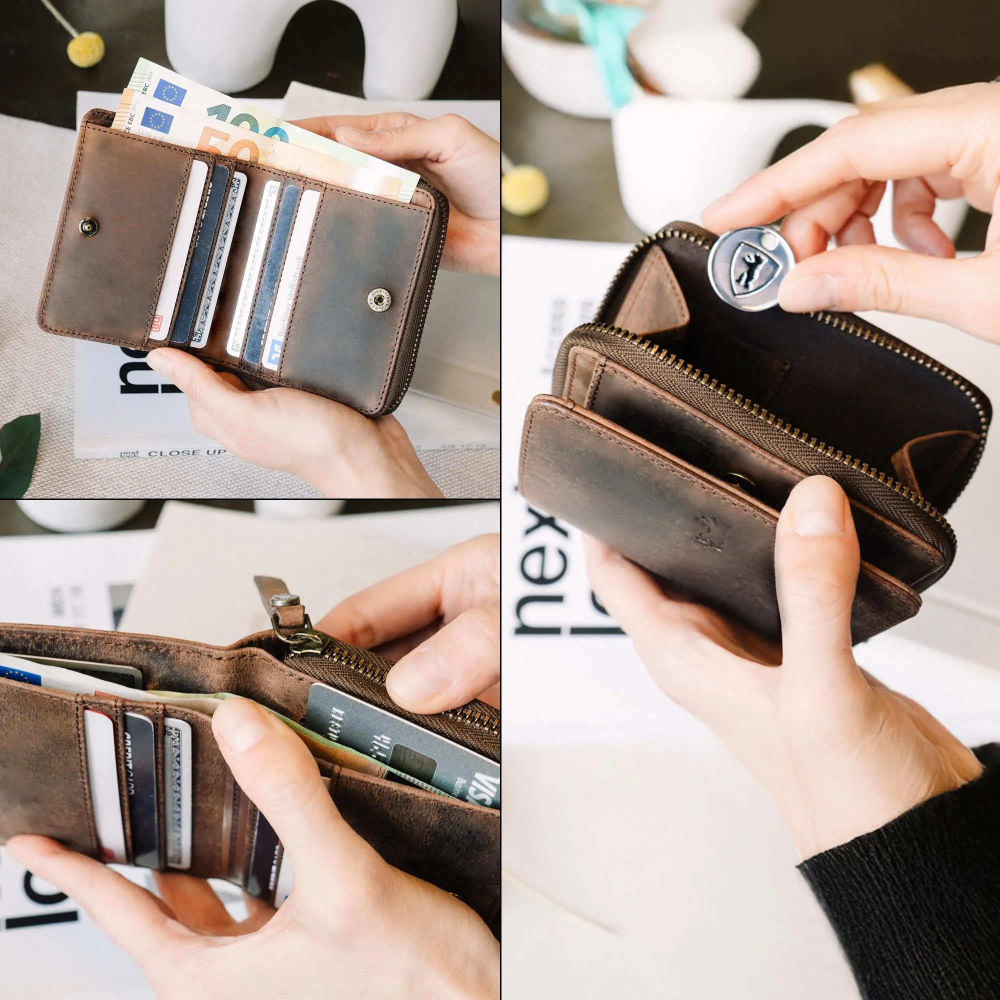 Berliner Bags Portafoglio Sara Donna Piccolo con Portamonete e RFID Pelle - immagine 6