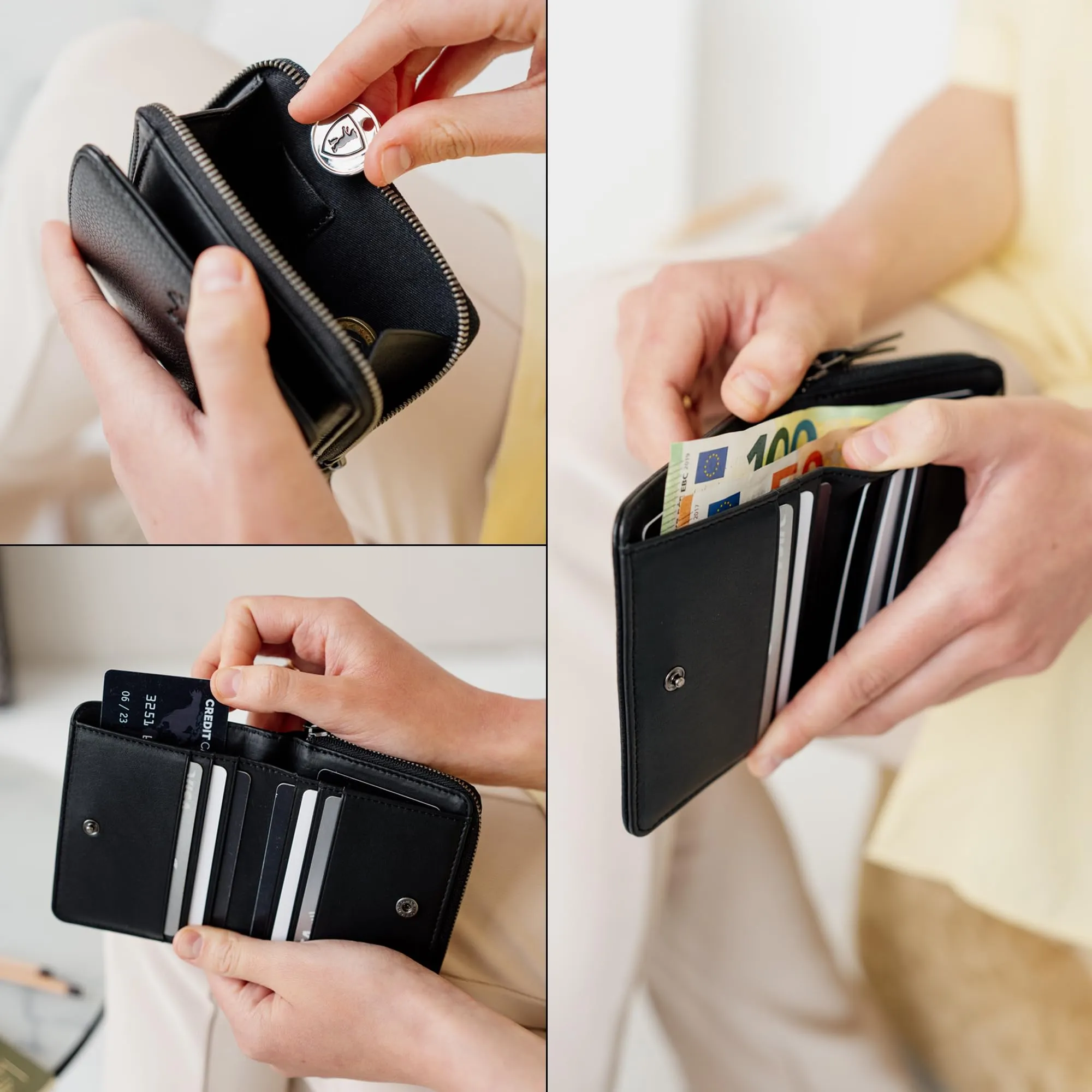 Berliner Bags Portafoglio Sara Donna Piccolo con Portamonete e RFID Pelle - immagine 6