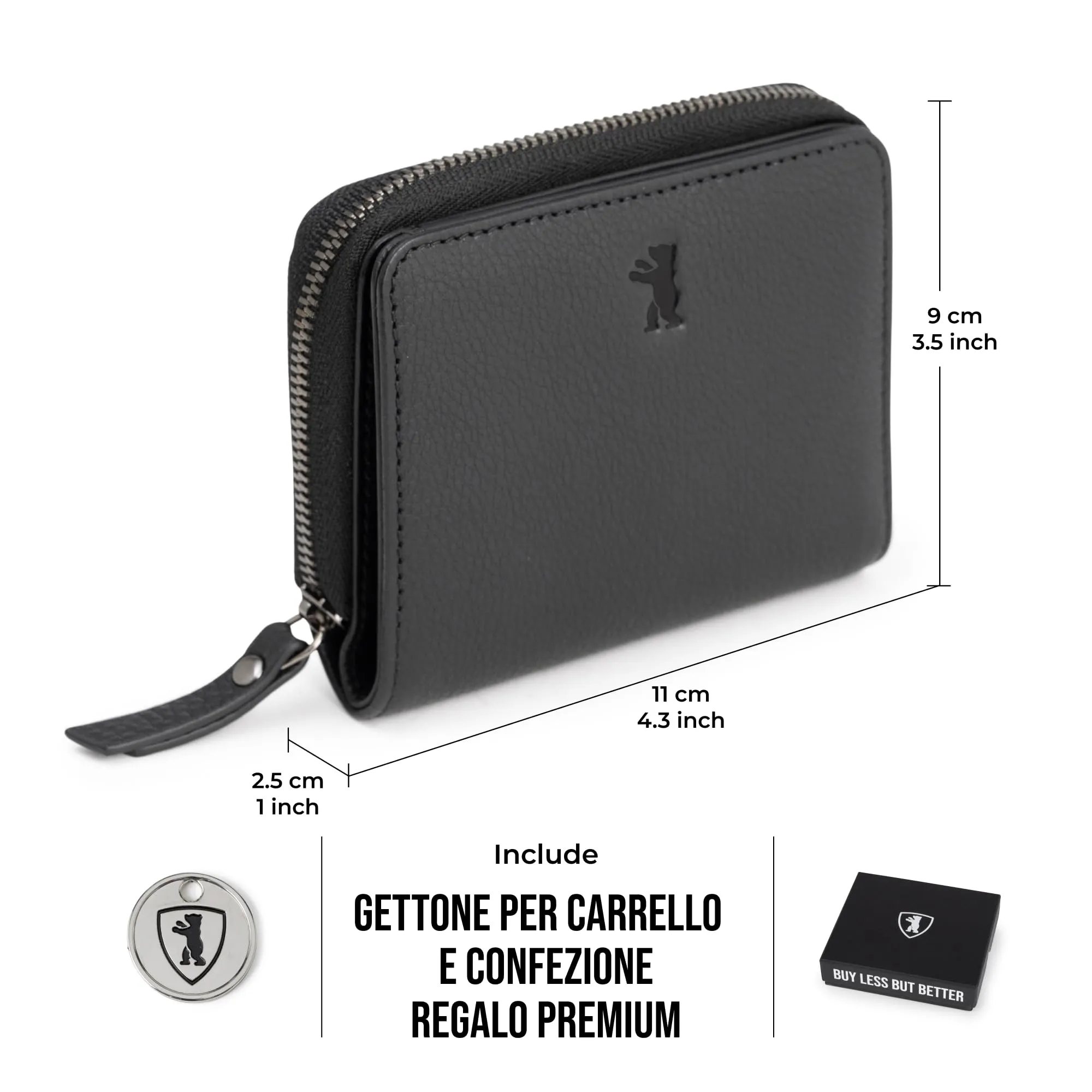 Berliner Bags Portafoglio Sara Donna Piccolo con Portamonete e RFID Pelle - immagine 7