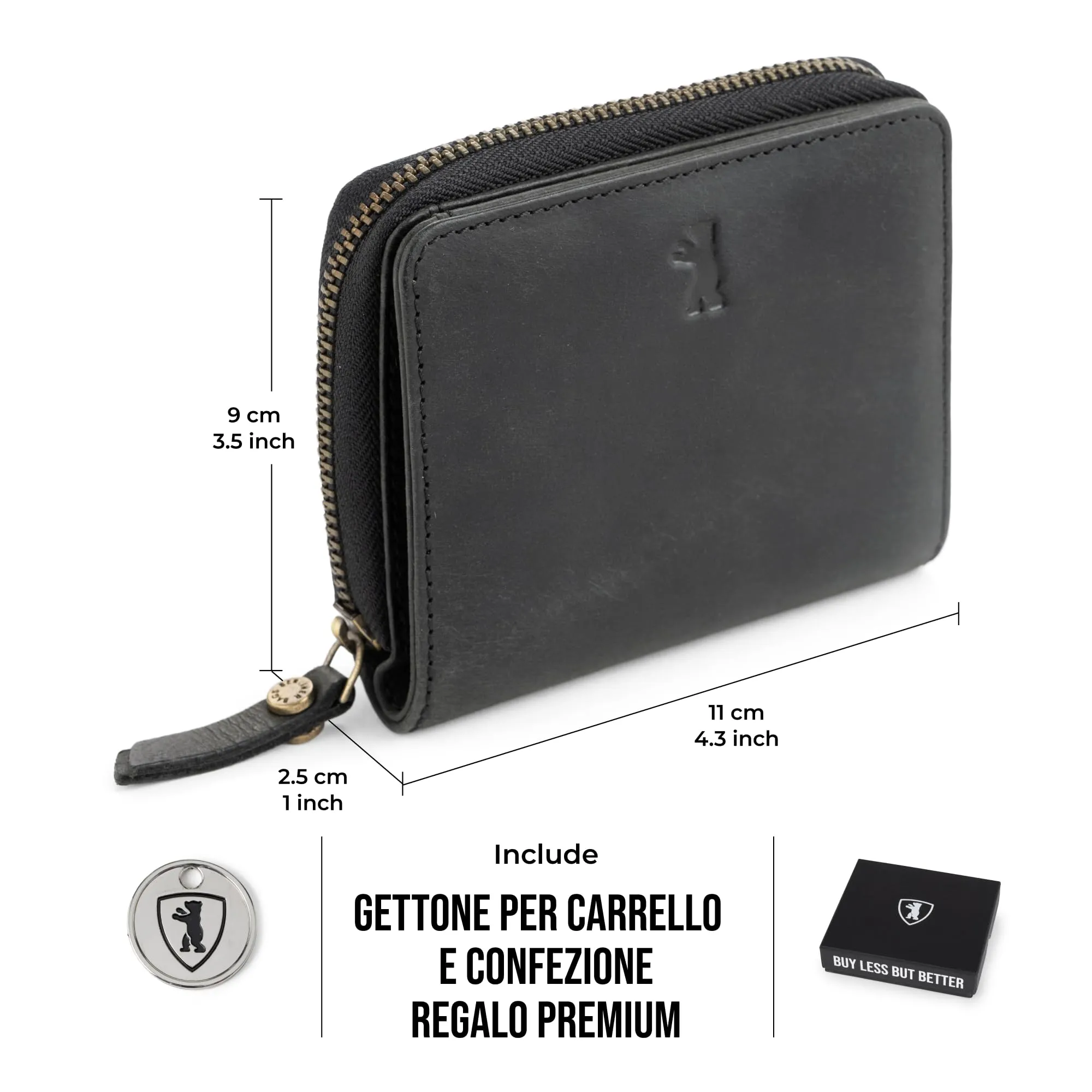 Berliner Bags Portafoglio Sara Donna Piccolo con Portamonete e RFID Pelle - immagine 7