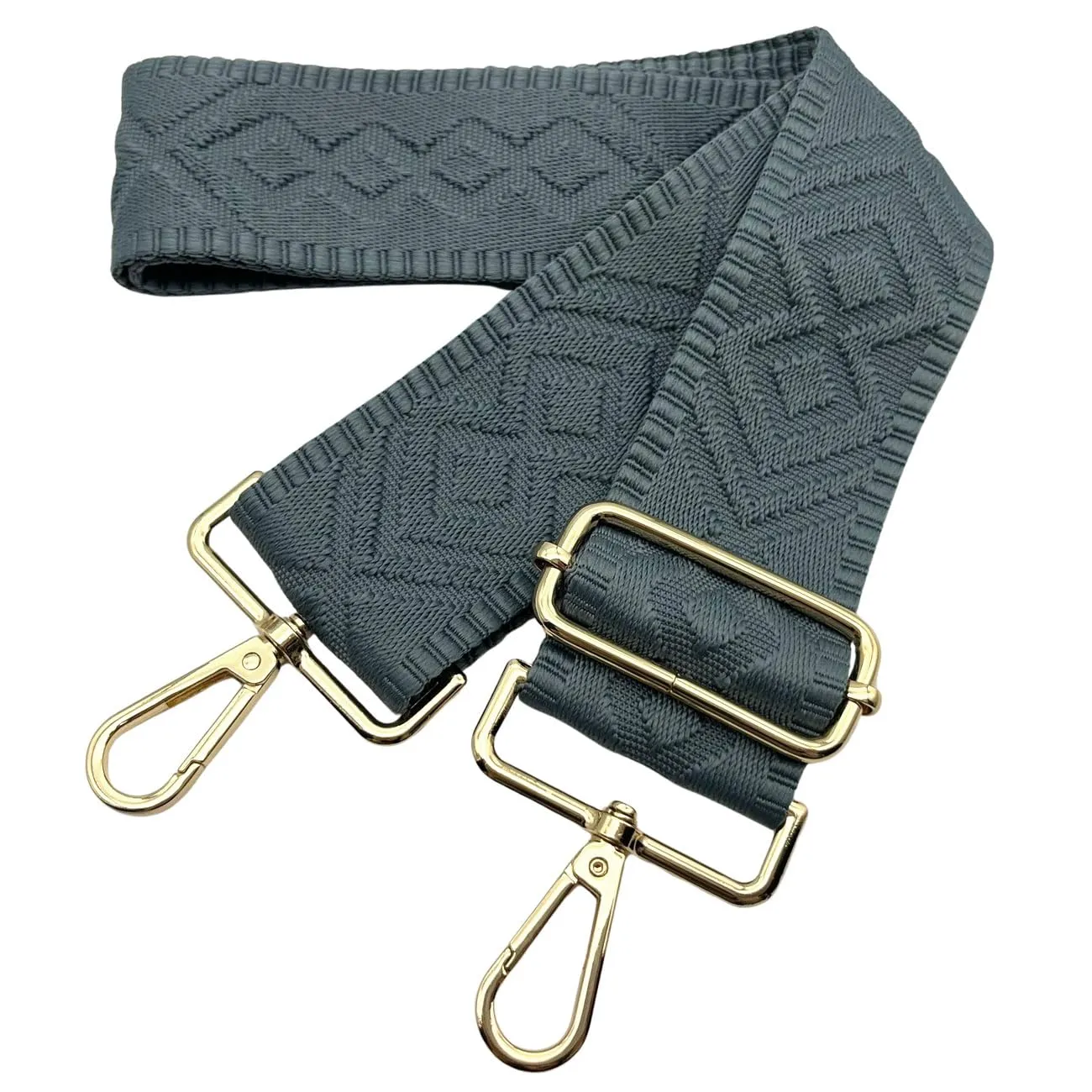Cinghie Tracolla per Borsa Donna Larga, 5cm Tracolle per Borsa Regolabile con Fibbia Oro per Borsetta, Crossbody in Tela Accessori DIY (Blu) 15 - immagine 1