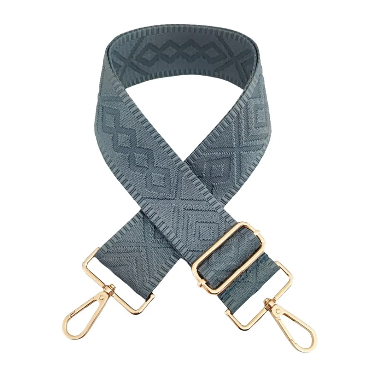 Cinghie Tracolla per Borsa Donna Larga, 5cm Tracolle per Borsa Regolabile con Fibbia Oro per Borsetta, Crossbody in Tela Accessori DIY (Blu) 15 - immagine 2