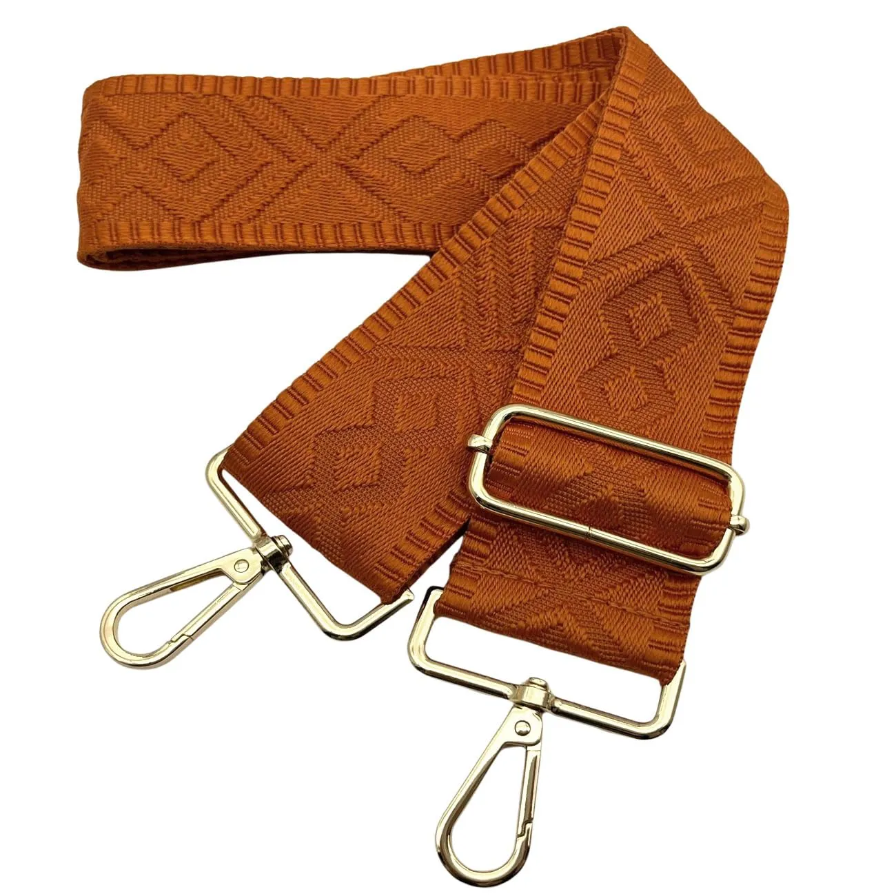Cinghie Tracolla per Borsa Donna Larga, 5cm Tracolle per Borsa Regolabile con Fibbia Oro per Borsetta, Crossbody in Tela Accessori DIY (Arancione) 14 - immagine 1