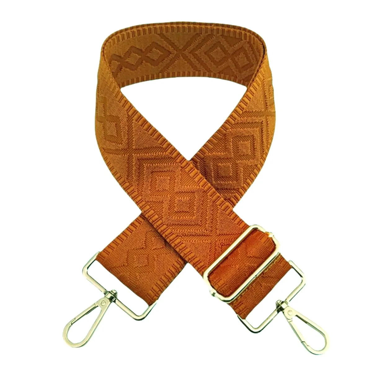Cinghie Tracolla per Borsa Donna Larga, 5cm Tracolle per Borsa Regolabile con Fibbia Oro per Borsetta, Crossbody in Tela Accessori DIY (Arancione) 14 - immagine 2