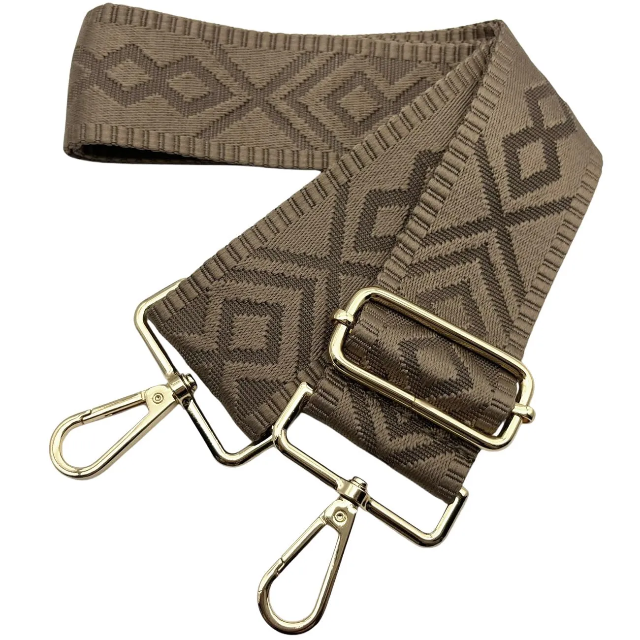 Cinghie Tracolla per Borsa Donna Larga, 5cm Tracolle per Borsa Regolabile con Fibbia Oro per Borsetta, Crossbody in Tela Accessori DIY (Cammello) 9 - immagine 1