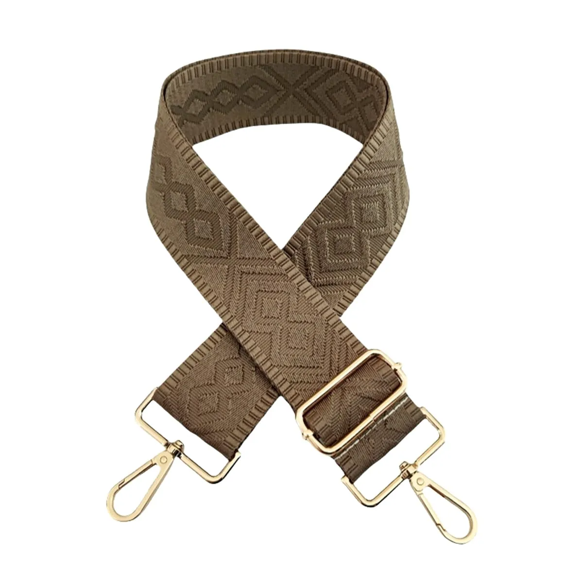 Cinghie Tracolla per Borsa Donna Larga, 5cm Tracolle per Borsa Regolabile con Fibbia Oro per Borsetta, Crossbody in Tela Accessori DIY (Cammello) 9 - immagine 2