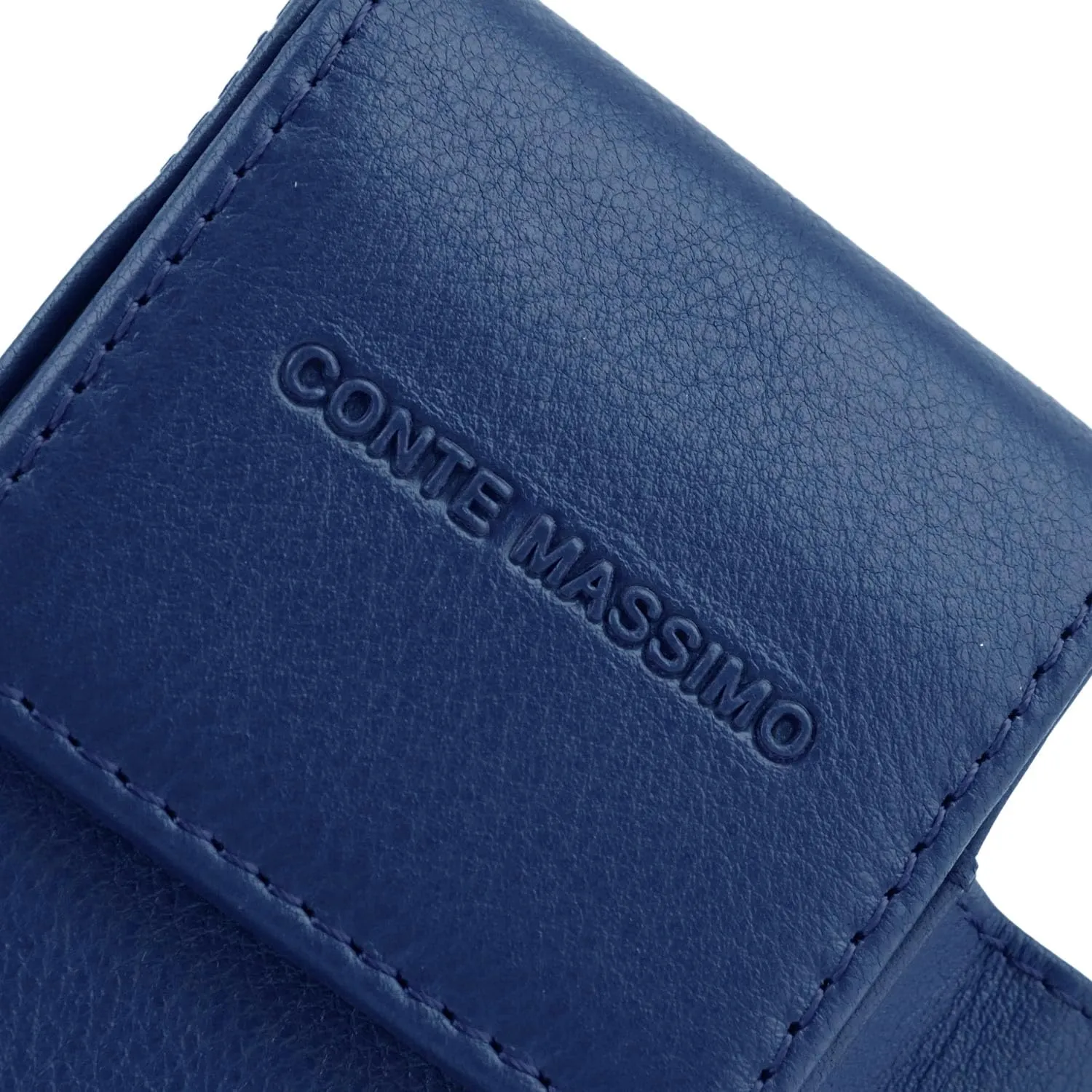 Conte Massimo Portasigarette in Vera Pelle, Con Porta Accendino, Per Uomo e Donna, Porta Pacchetto e Accendino - immagine 4