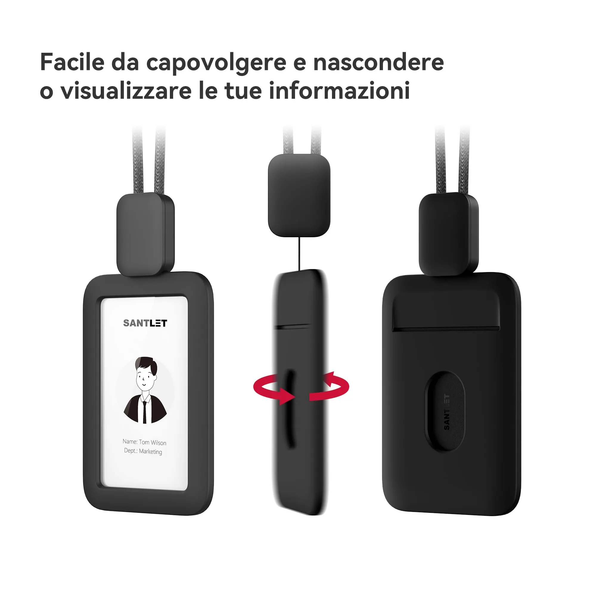 SANTLET Confezione da 2 Cordini per Porta Badge - immagine 6