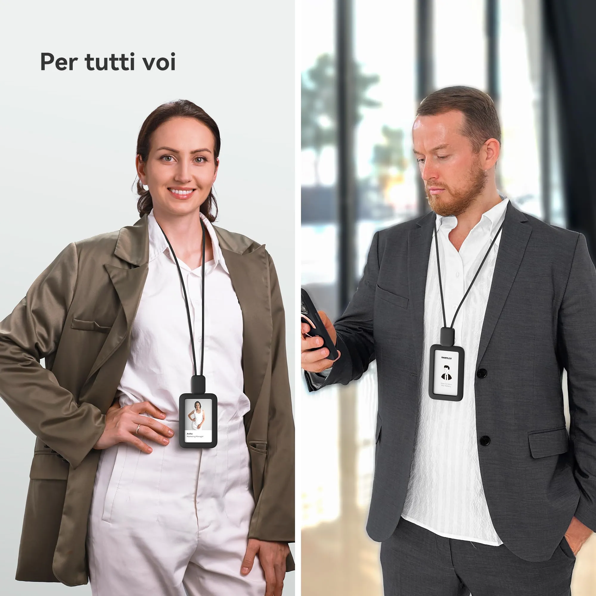 SANTLET Confezione da 2 Cordini per Porta Badge - immagine 9