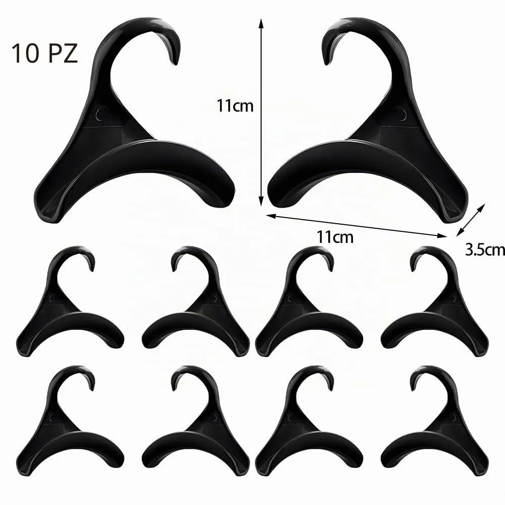 10 Pezzi Ganci per Borse Appendiabiti PP Appendi Borse Hook Portaborse - immagine 7