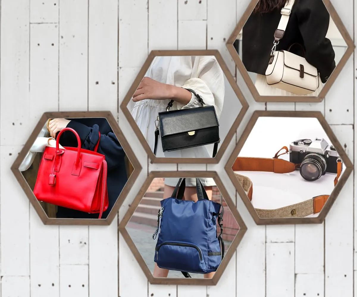 Cinghie Tracolla per Borsa Donna Larga, 3.8cm Tracolle per Borsa Regolabile con Fibbia Oro per Borsetta, Crossbody in Tela Accessori DIY (Marrone) 2 - immagine 5