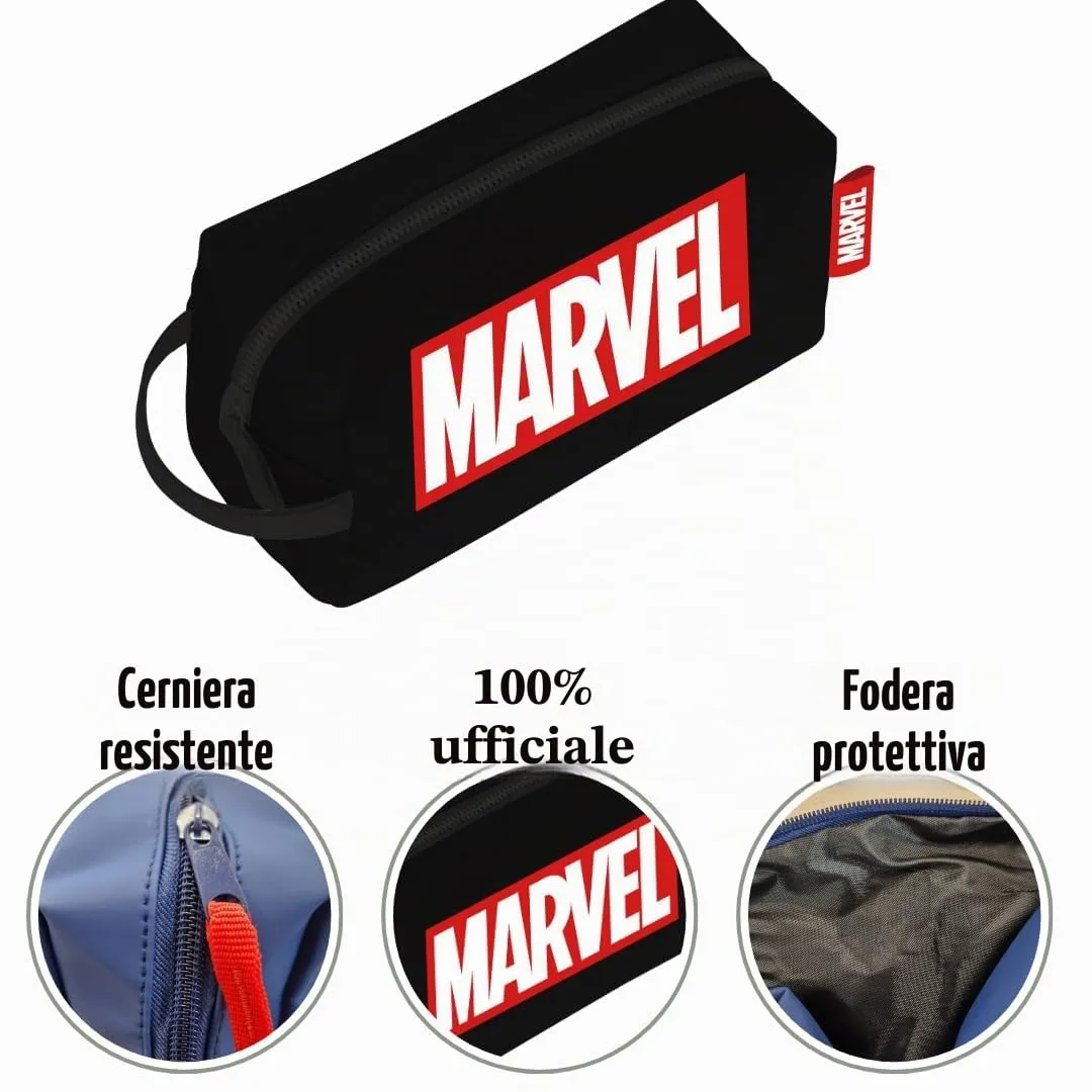 ARDITEX, Marvel Beauty Case Impermeabile, Borsa da Toilette per Uomo e Bambino, Astuccio 100% PU, Ideale per organizzare Prodotti per l’Igiene o i tuoi piccoli Oggetti, 3 x 22 x 8 cm - immagine 3