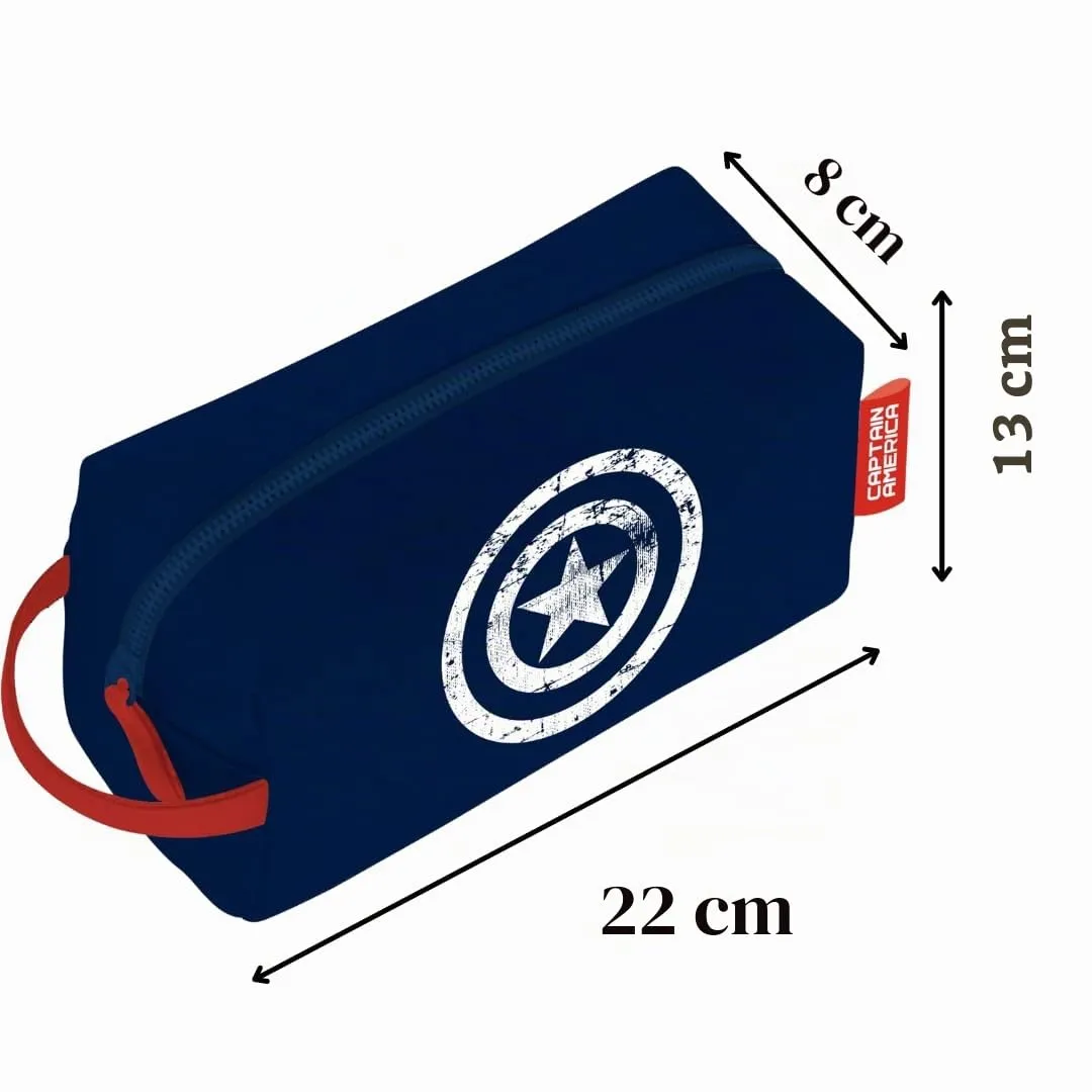 ARDITEX, Capitan America Beauty Case Impermeabile, Borsa da Toilette per Uomo e Bambino, Astuccio 100% PU, Ideale per organizzare Prodotti per l’Igiene o i tuoi piccoli Oggetti, 3 x 22 x 8 cm - immagine 4