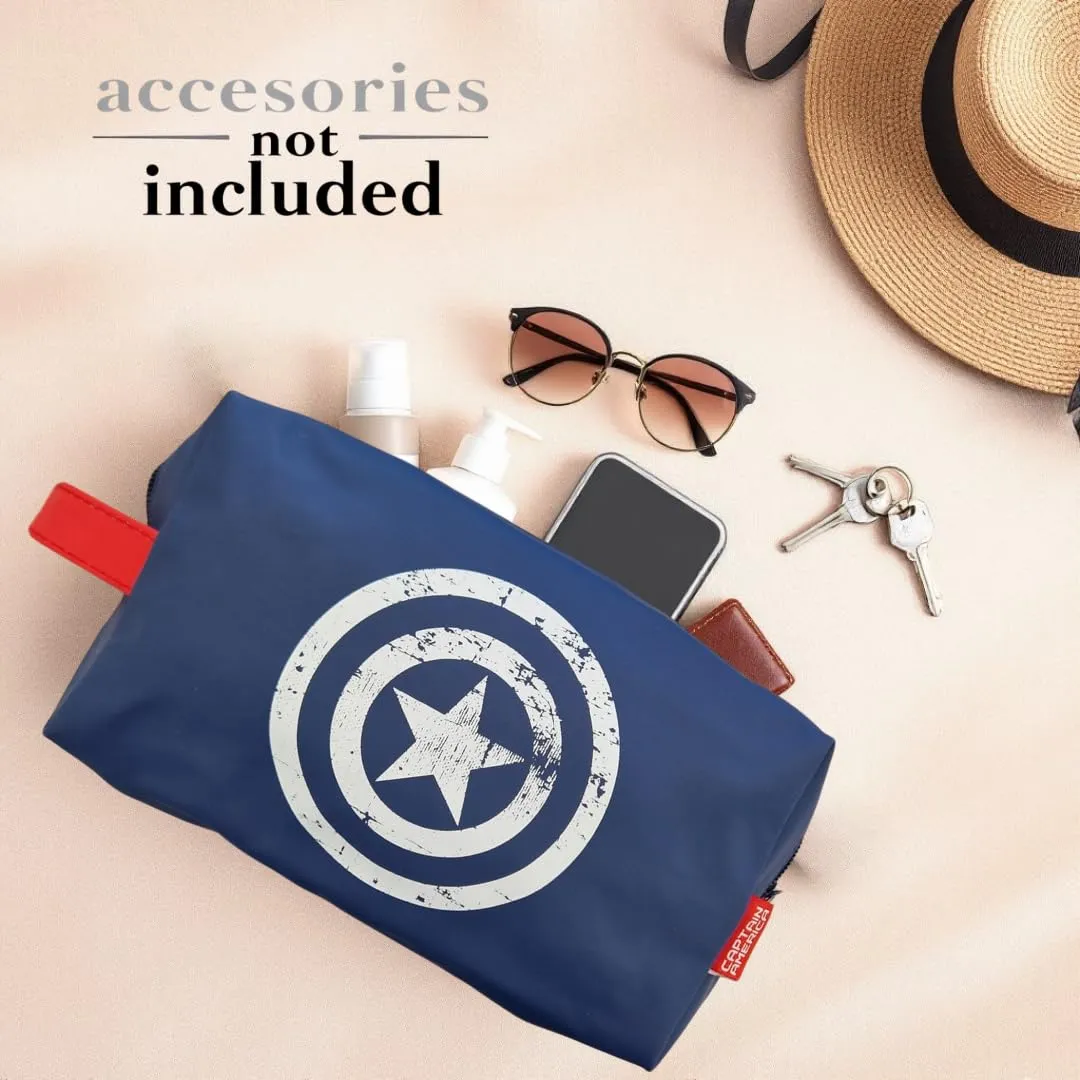 ARDITEX, Capitan America Beauty Case Impermeabile, Borsa da Toilette per Uomo e Bambino, Astuccio 100% PU, Ideale per organizzare Prodotti per l’Igiene o i tuoi piccoli Oggetti, 3 x 22 x 8 cm - immagine 5