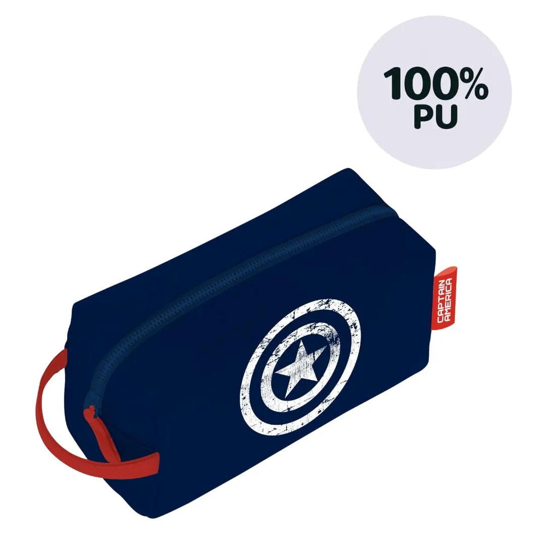 ARDITEX, Capitan America Beauty Case Impermeabile, Borsa da Toilette per Uomo e Bambino, Astuccio 100% PU, Ideale per organizzare Prodotti per l’Igiene o i tuoi piccoli Oggetti, 3 x 22 x 8 cm - immagine 6
