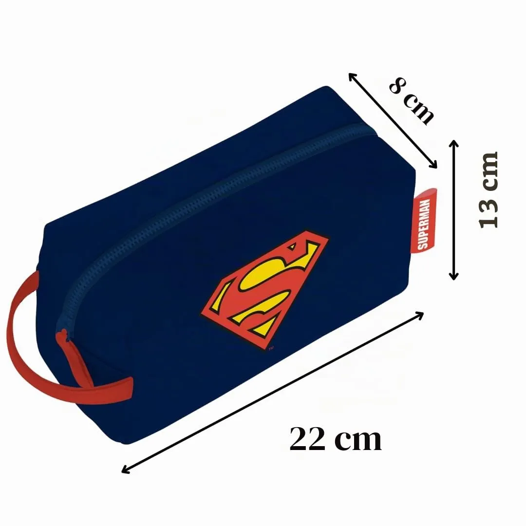 ARDITEX, Superman Beauty Case Impermeabile, Borsa da Toilette per Uomo e Bambino, Astuccio 100% PU, Ideale per organizzare Prodotti per l’Igiene o i tuoi piccoli Oggetti, 3 x 22 x 8 cm - immagine 4