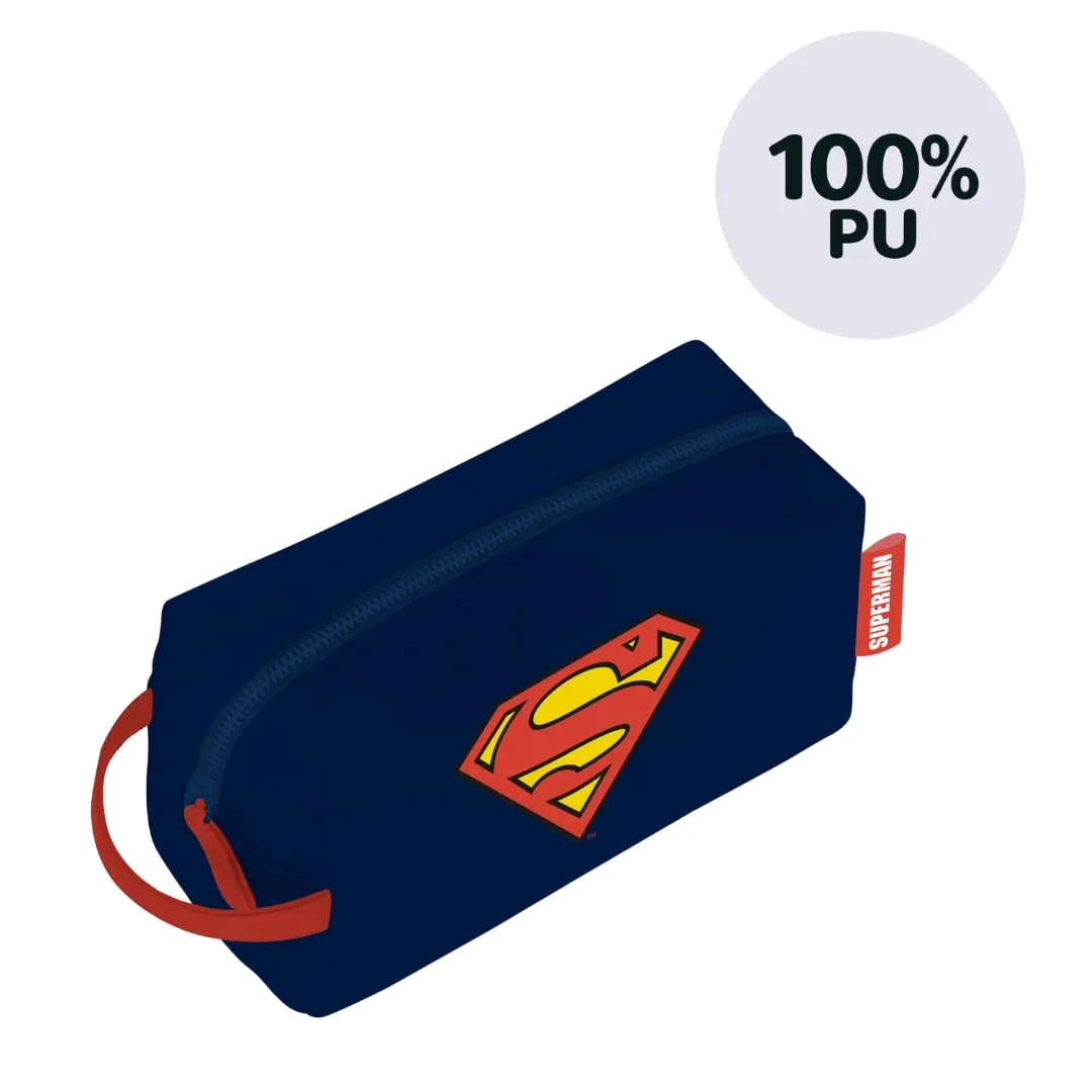 ARDITEX, Superman Beauty Case Impermeabile, Borsa da Toilette per Uomo e Bambino, Astuccio 100% PU, Ideale per organizzare Prodotti per l’Igiene o i tuoi piccoli Oggetti, 3 x 22 x 8 cm - immagine 6
