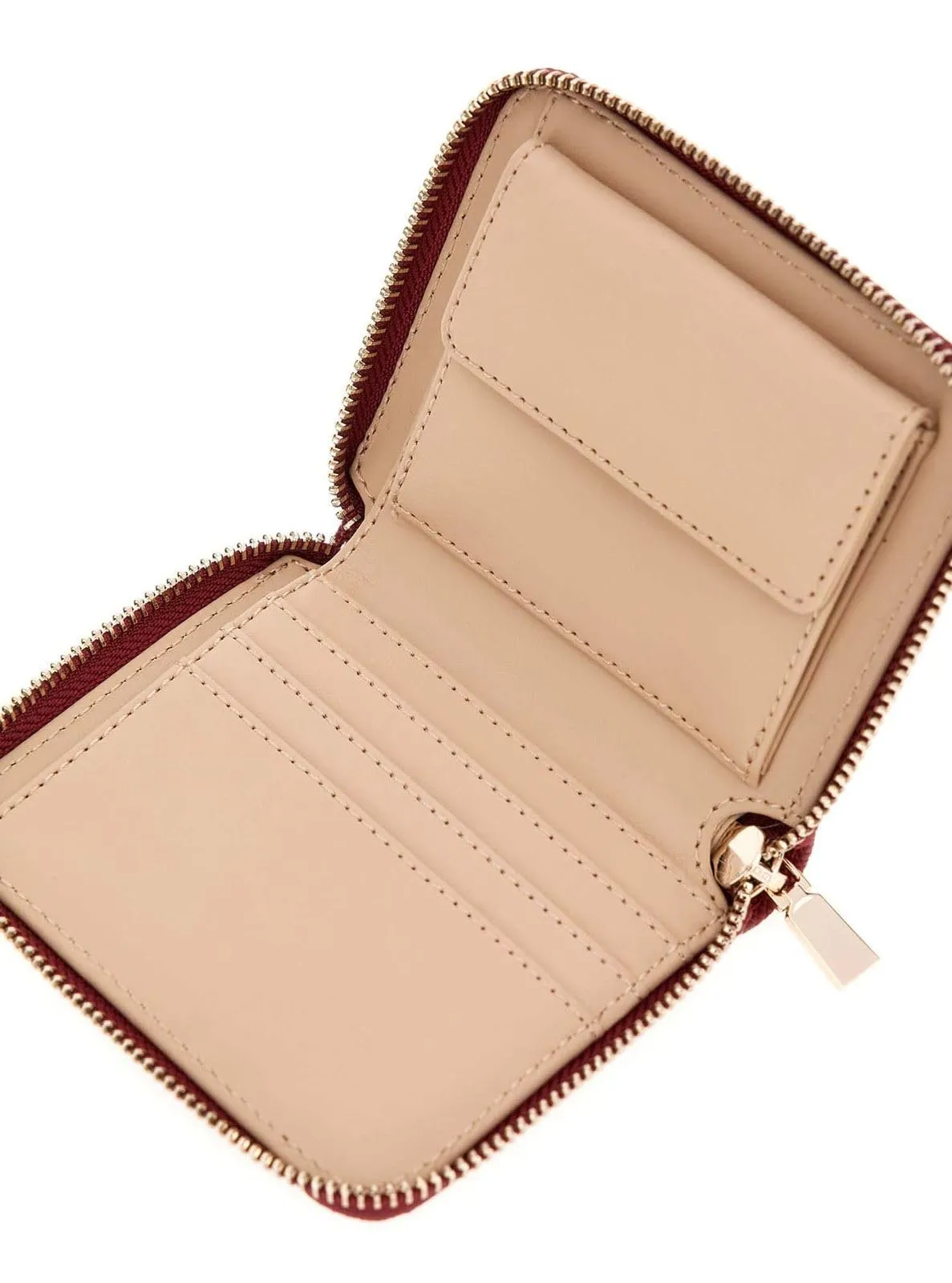 GUESS portafoglio Laurel II SLG Small Zip Around Wallet Garnet rosso - immagine 2
