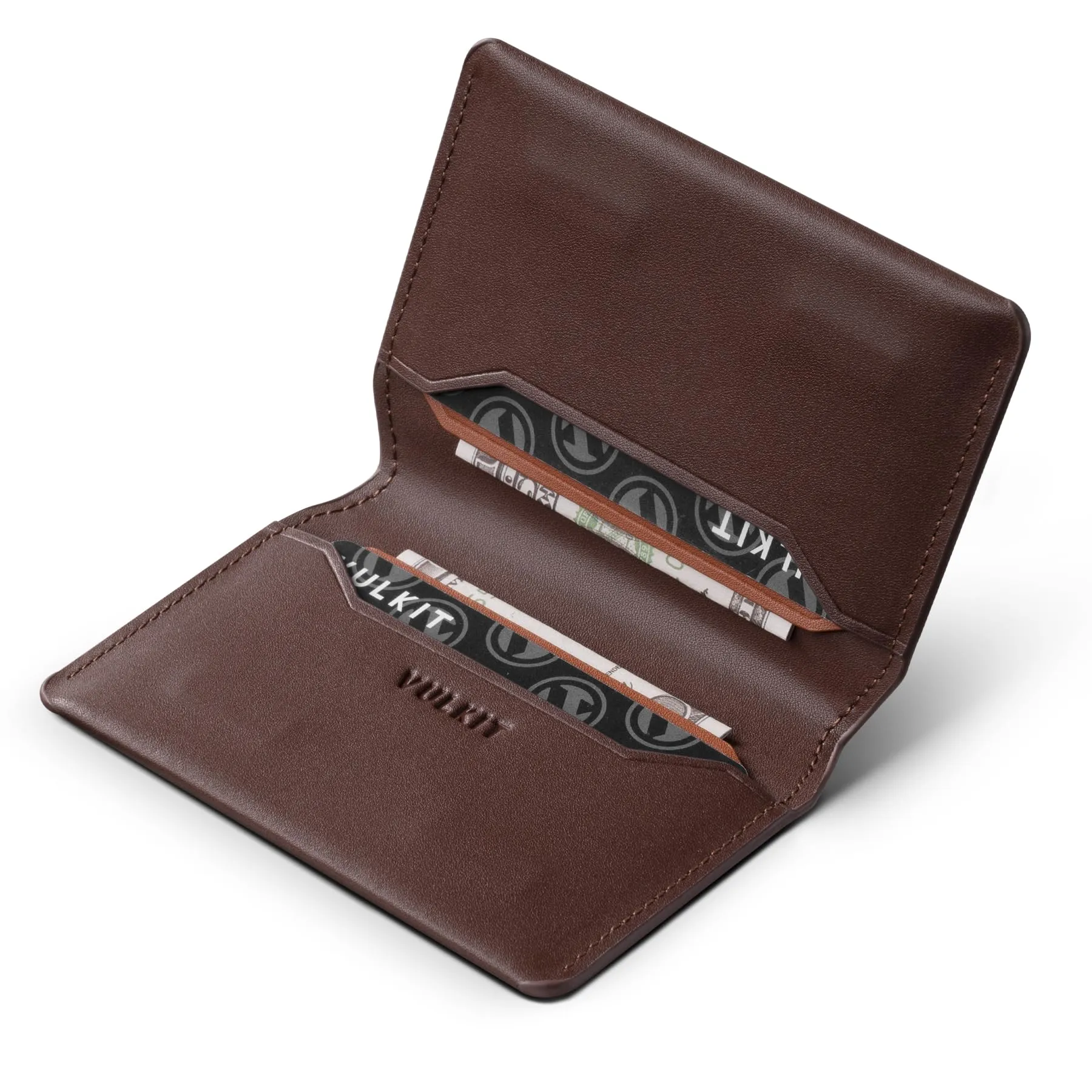 VULKIT Porta Carte di Credito Sottile e Minimalista in Pelle con Protezione RFID Tasca Frontale e Chiusura Magnetica - immagine 1