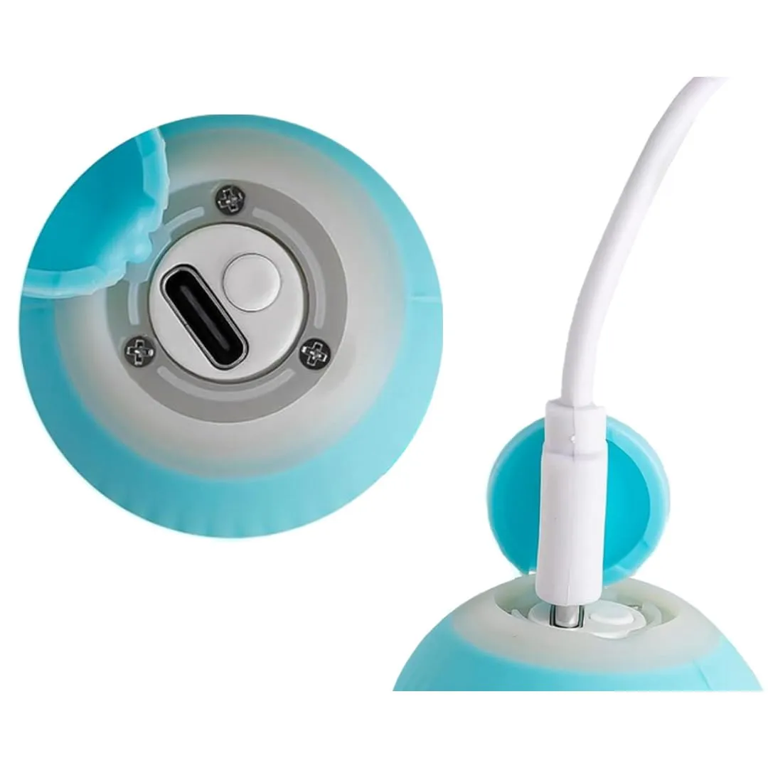 PARENCE. - Palla interattiva per gatti e cani – Ricaricabile USB – 2 Modalità Automatica & Manuale – Rotazione Intelligente – Luce LED morbida – Anti-Stress & Anti-Noia - immagine 4