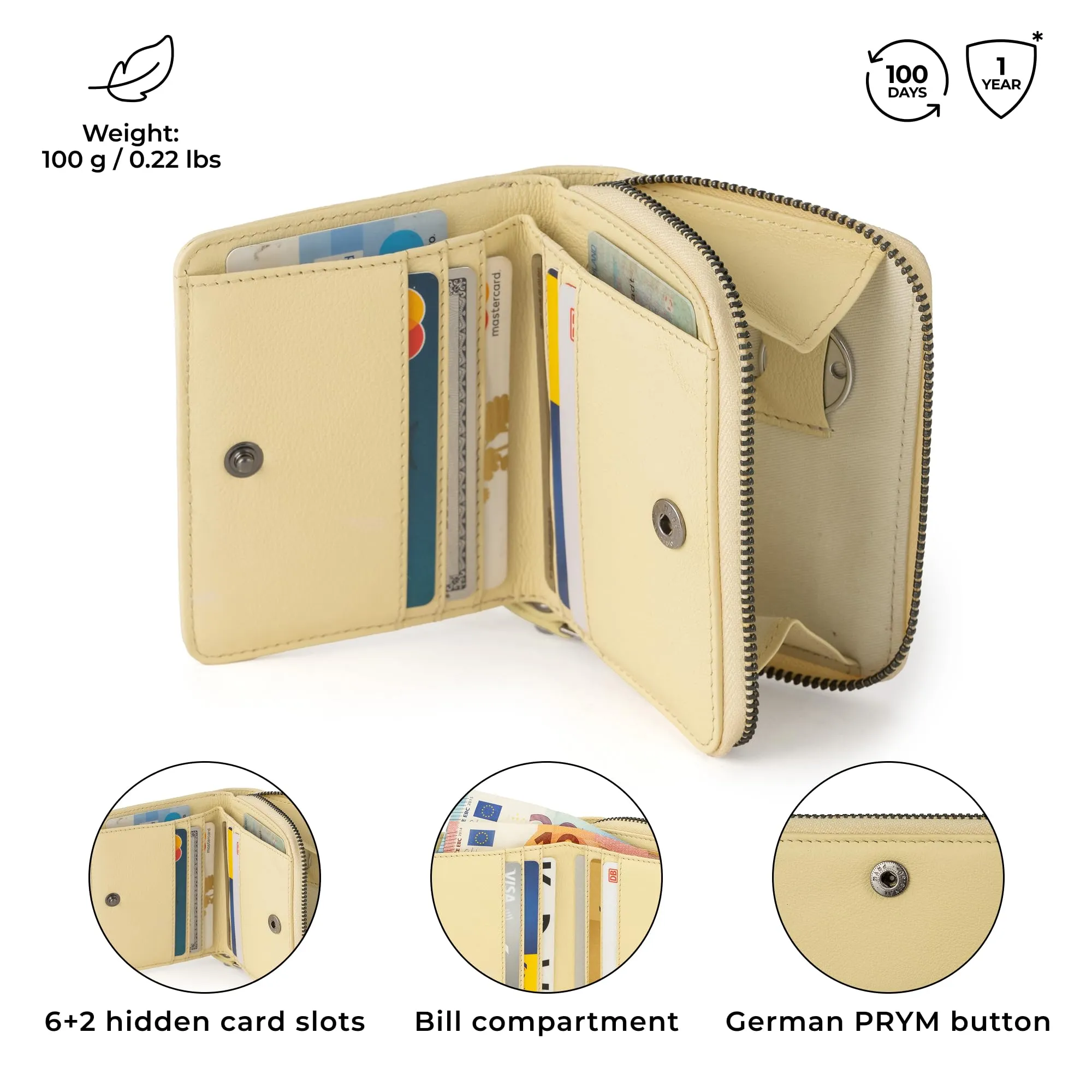 Berliner Bags Portafoglio Sara Donna Piccolo con Portamonete e RFID Pelle - immagine 4