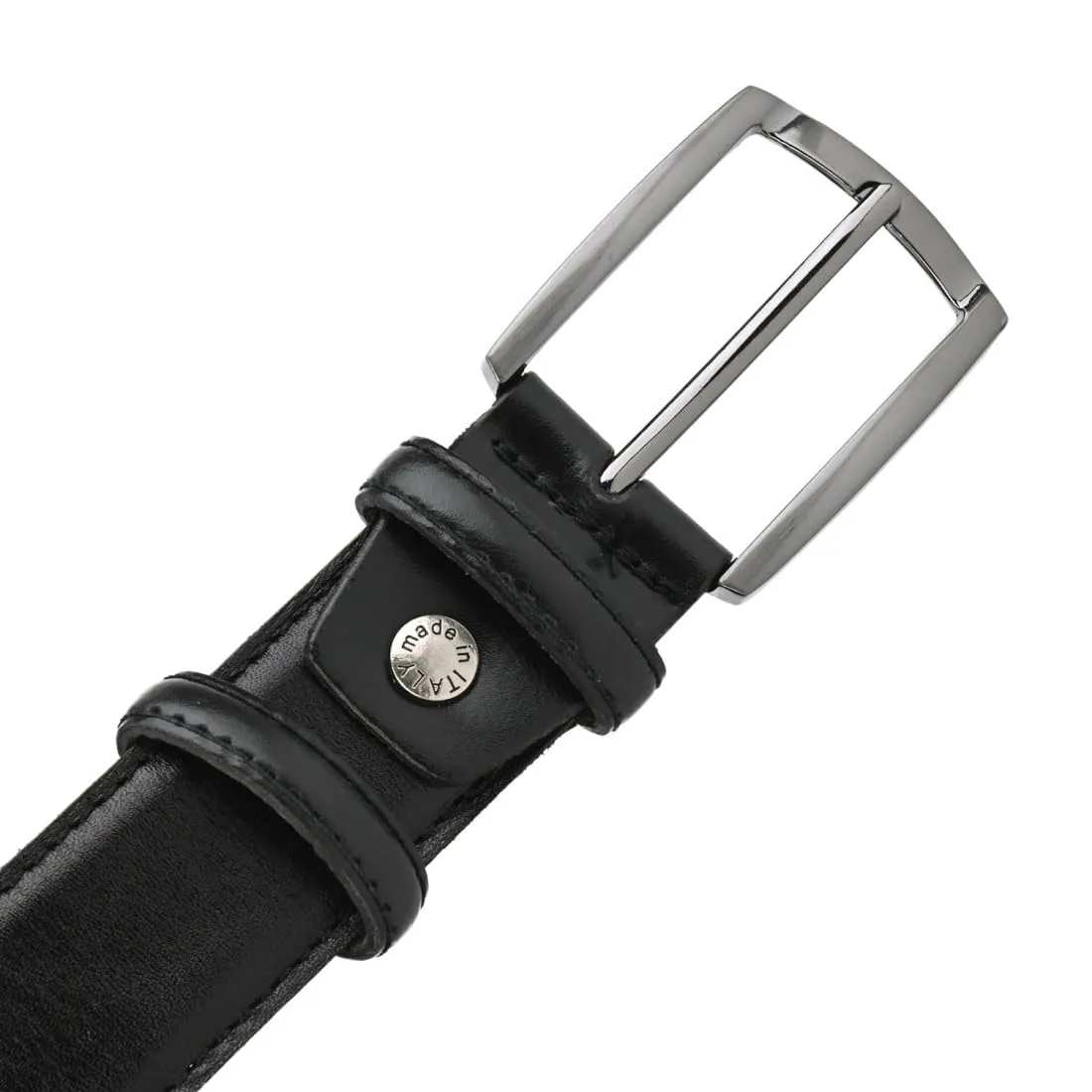 JAGUAR Set Regalo Uomo, Portacarte in Pelle Nero RFID, Cintura 125 cm - immagine 4