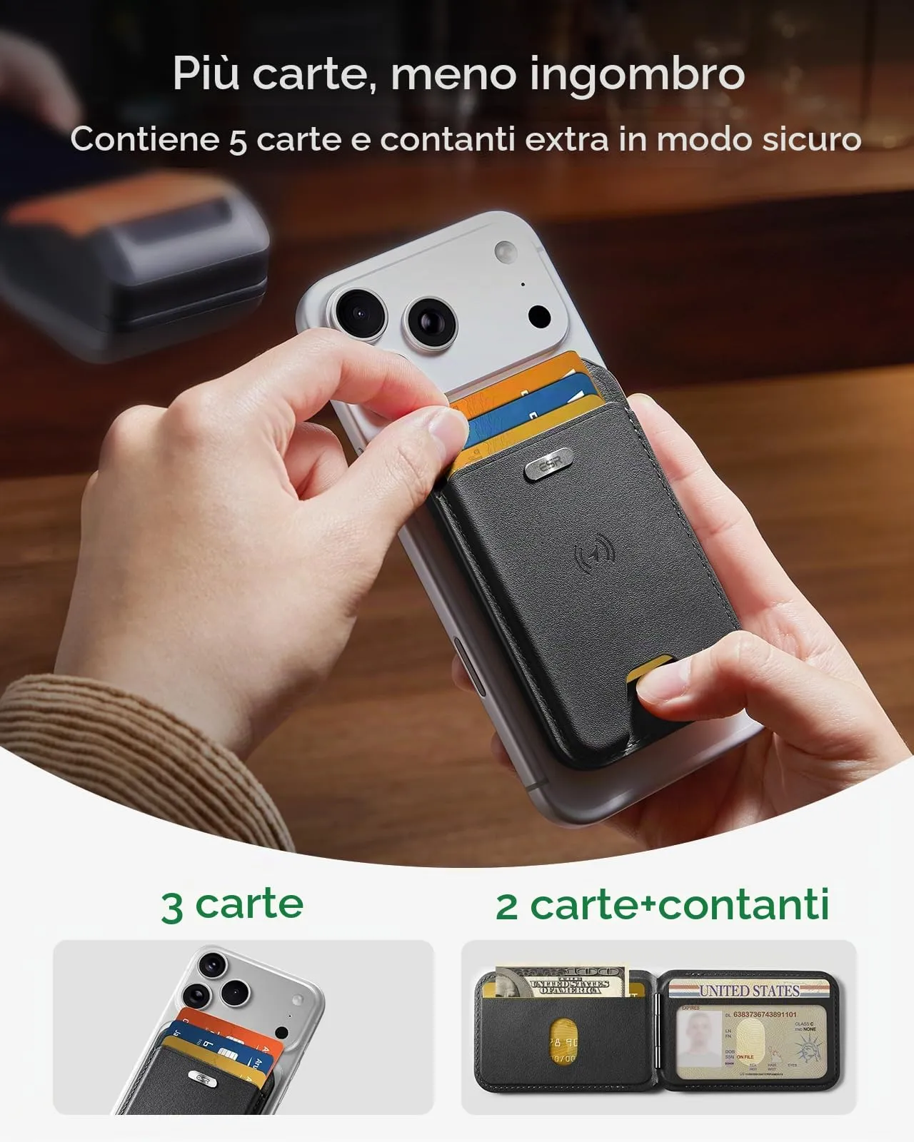 ESR Portafoglio MagSafe con Funzionalità completa con App Dov'è di FindMy - immagine 5