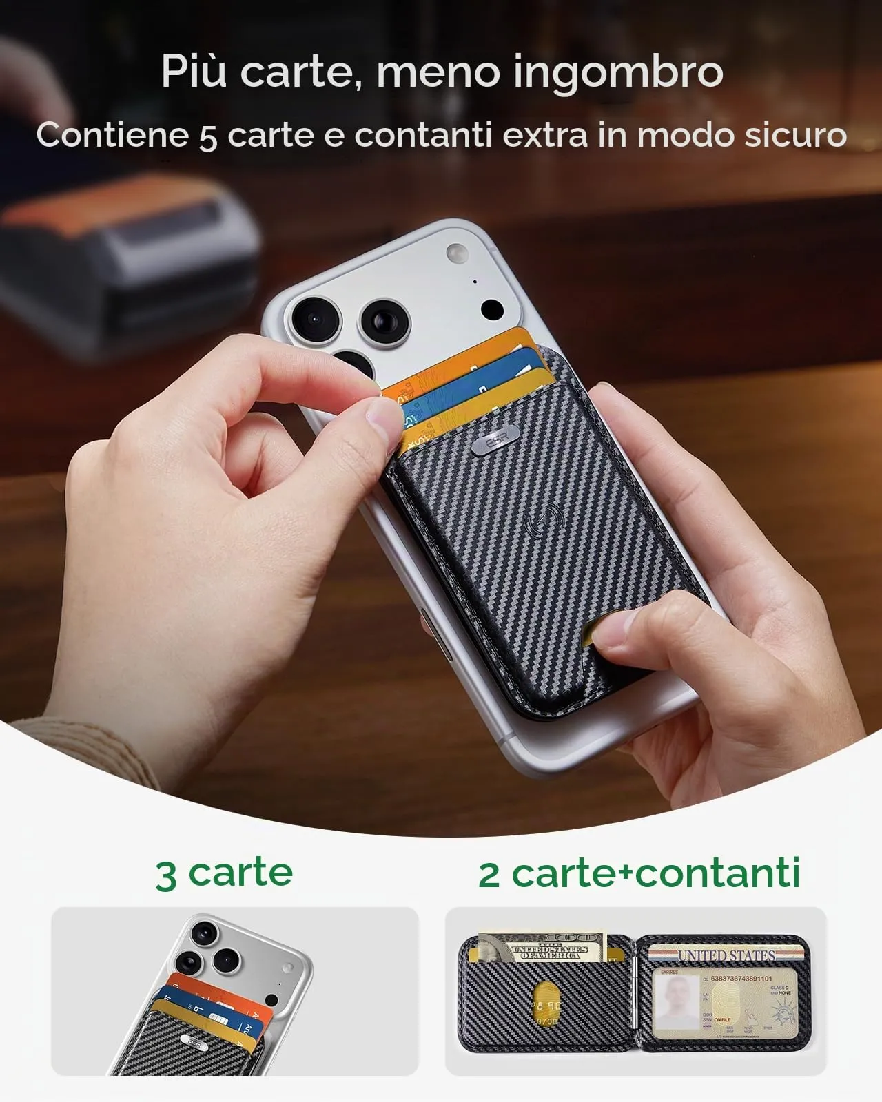 ESR Portafoglio MagSafe con Funzionalità completa con App Dov'è di FindMy - immagine 5