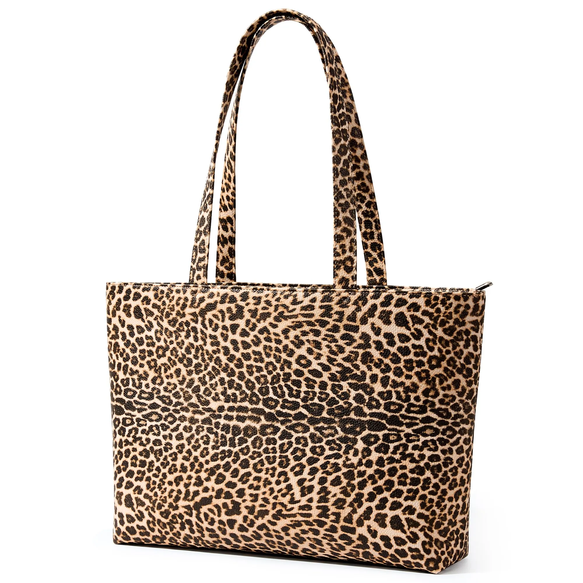 KALIDI Borsa modello "Tote bag" da donna, grande borsa a tracolla con cerniera impermeabile in PU per le donne, borsa da lavoro, scuola, viaggio, uso quotidiano, 43 x 27 x 8.4 cm - immagine 1