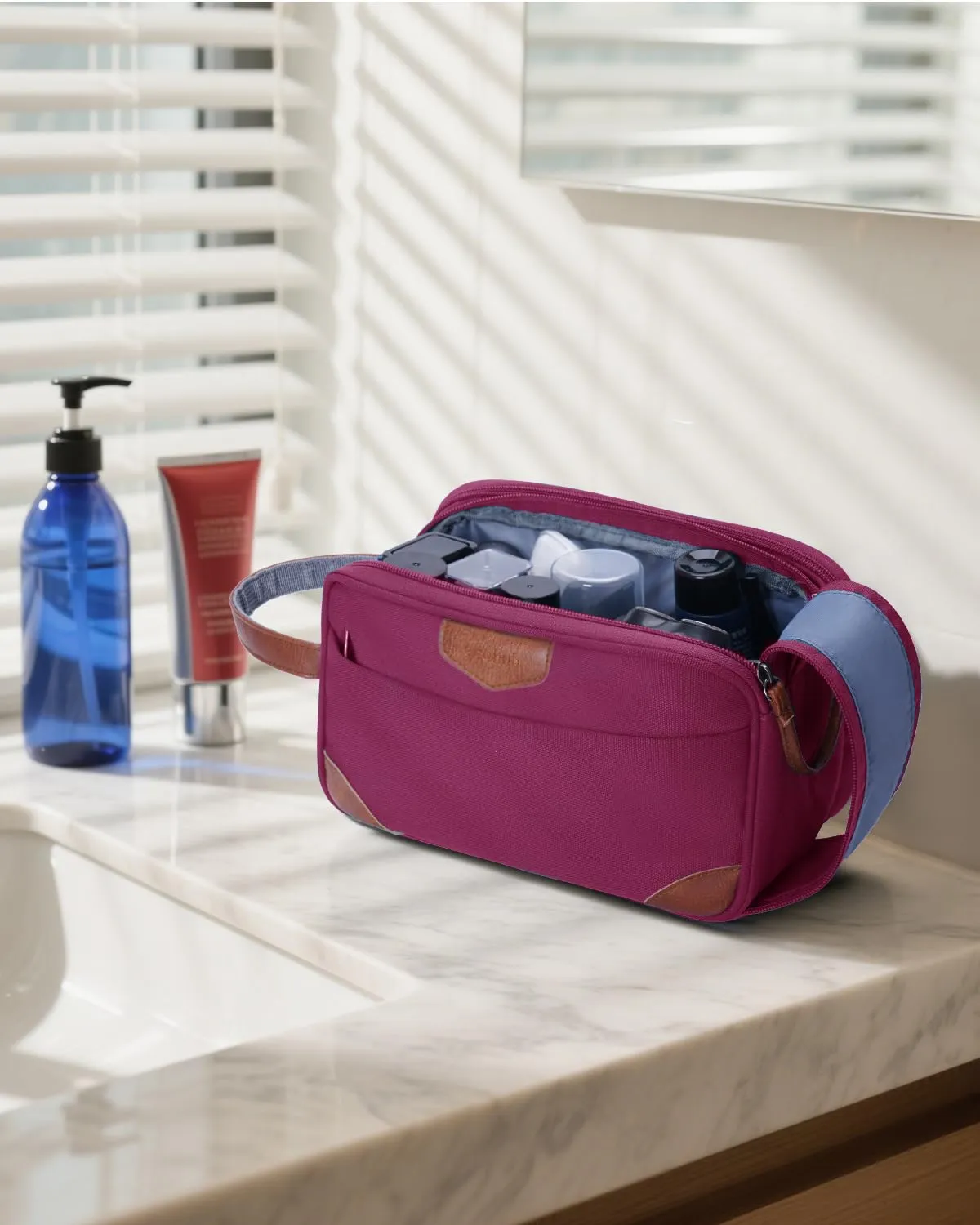 ECOHUB Beauty Case da Viaggio Portatile per Uomo con Tasca Impermeabile - immagine 2