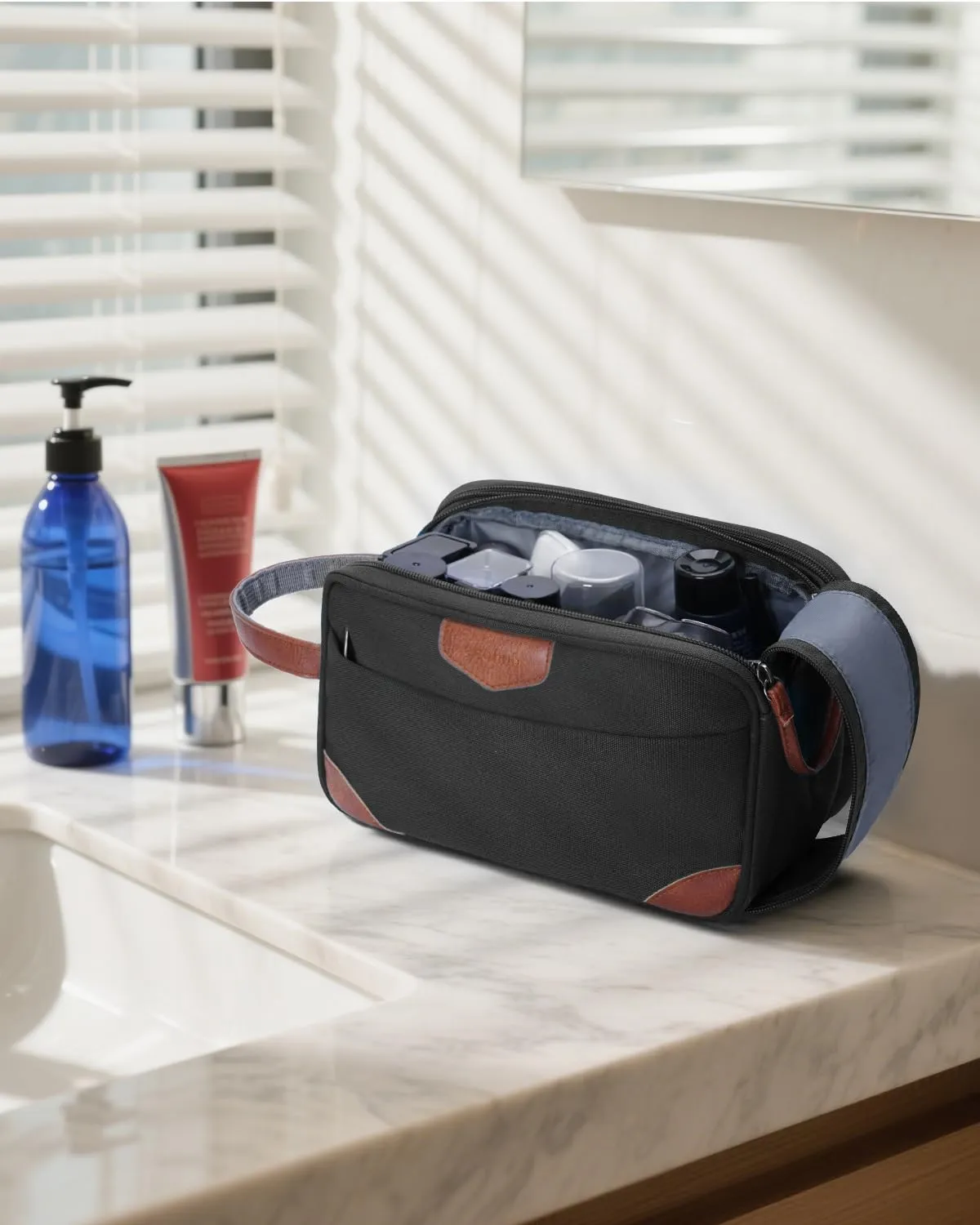 ECOHUB Beauty Case da Viaggio Portatile per Uomo con Tasca Impermeabile - immagine 2