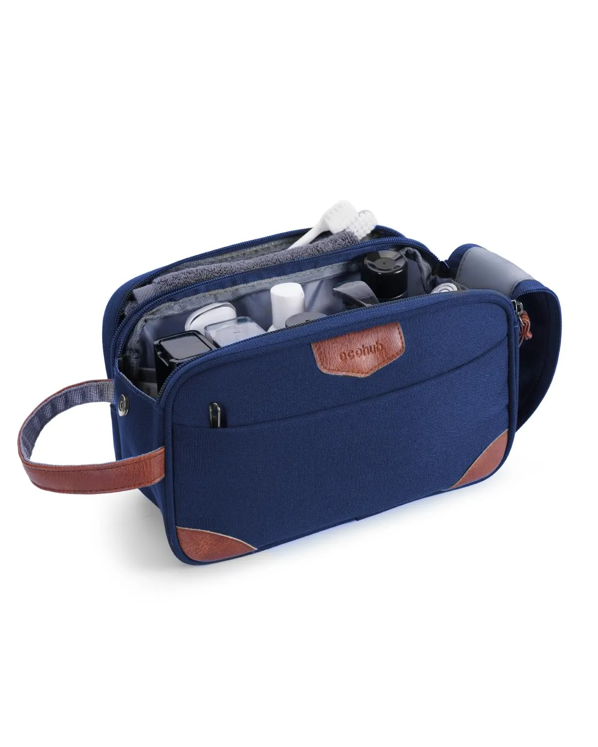 ECOHUB Beauty Case da Viaggio Portatile per Uomo con Tasca Impermeabile - immagine 1