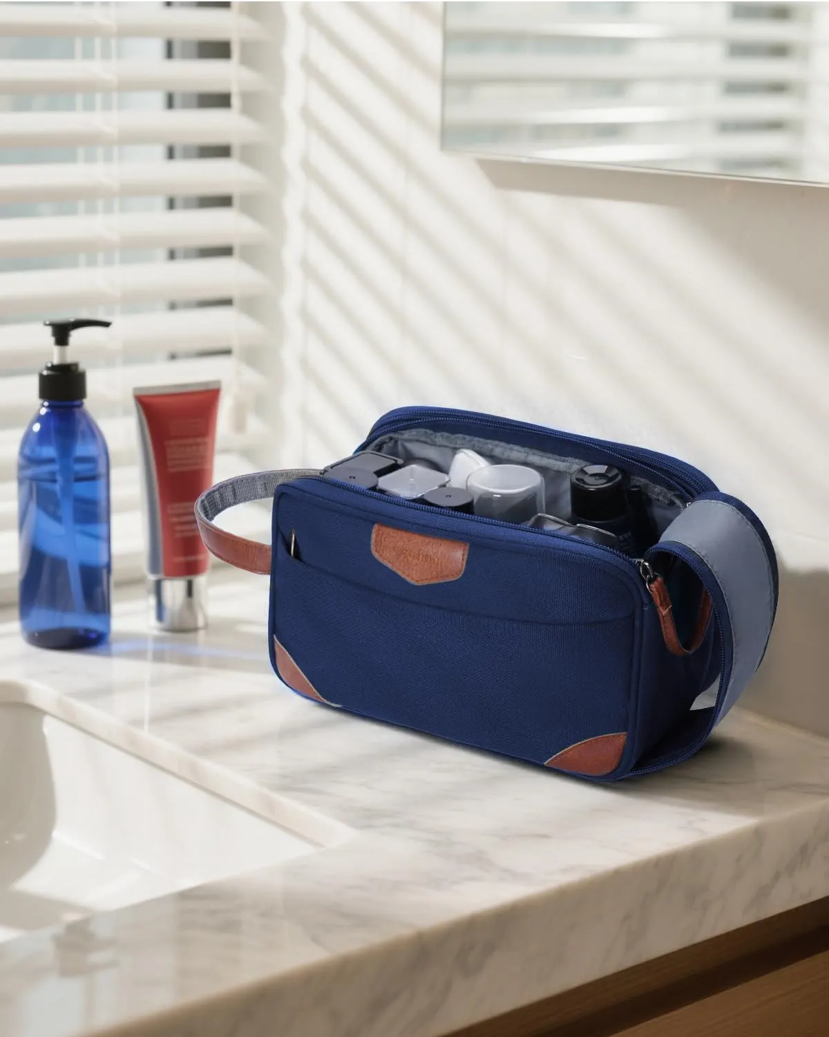 ECOHUB Beauty Case da Viaggio Portatile per Uomo con Tasca Impermeabile - immagine 2