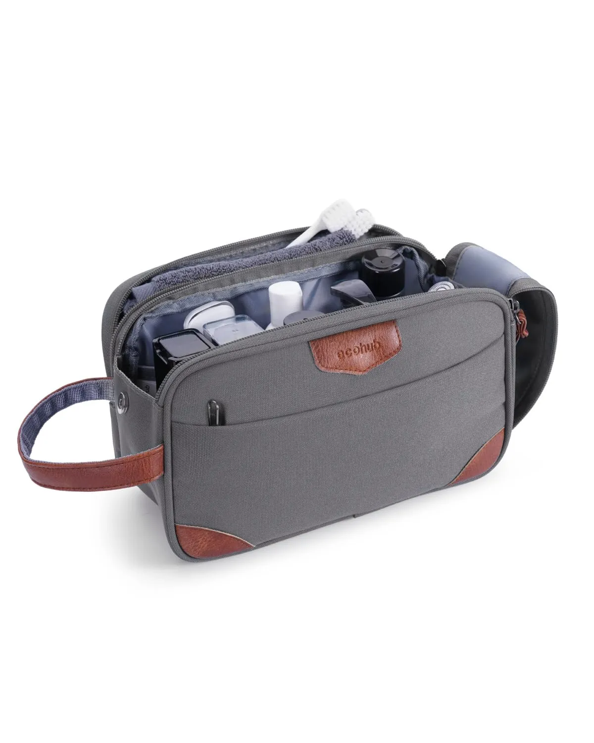 ECOHUB Beauty Case da Viaggio Portatile per Uomo con Tasca Impermeabile - immagine 1