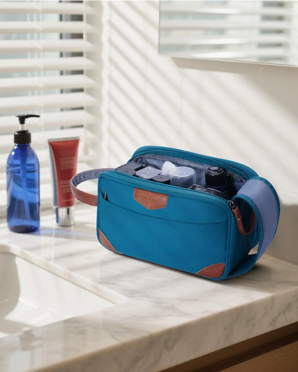 ECOHUB Beauty Case da Viaggio Portatile per Uomo con Tasca Impermeabile - immagine 2