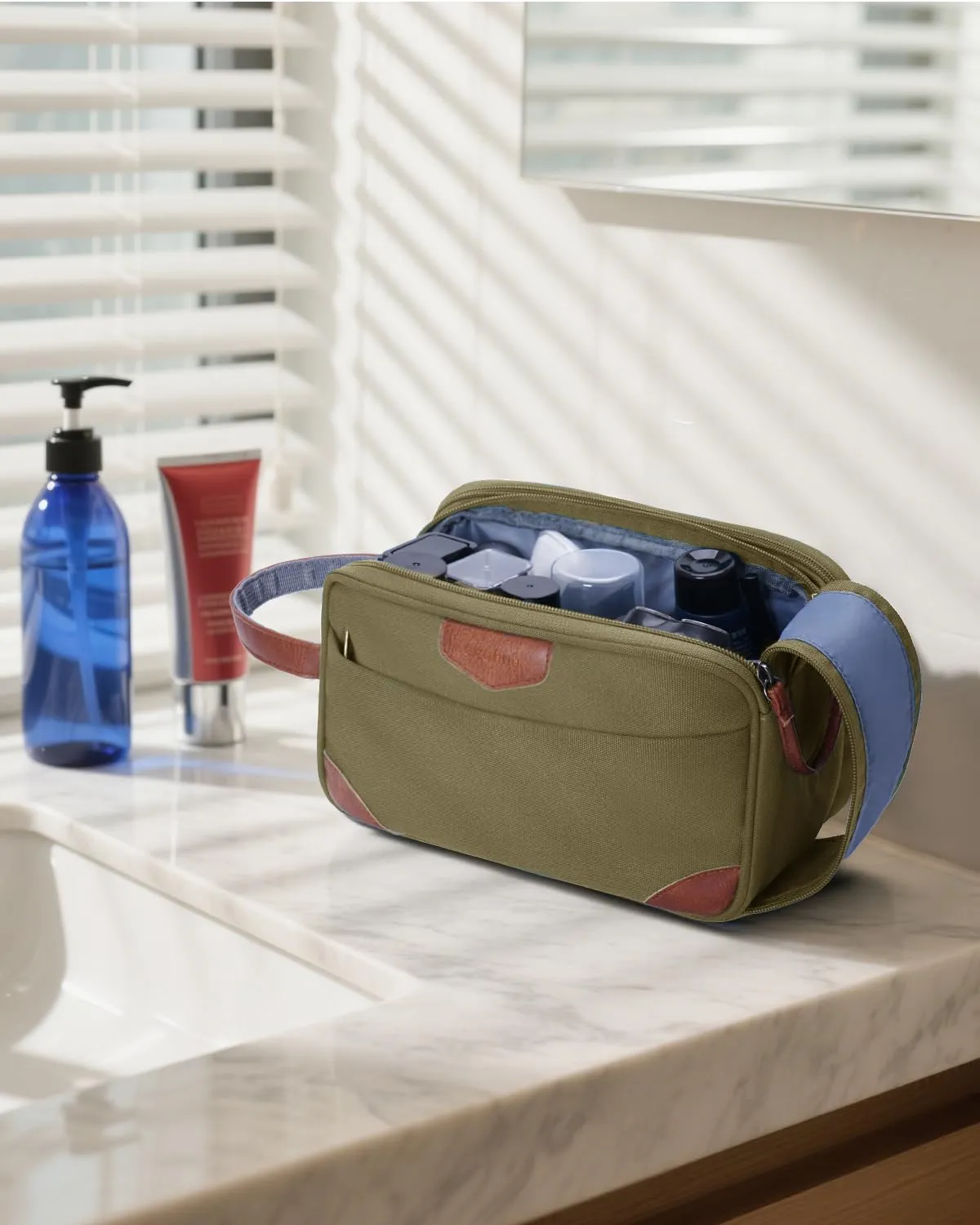 ECOHUB Beauty Case da Viaggio Portatile per Uomo con Tasca Impermeabile - immagine 2