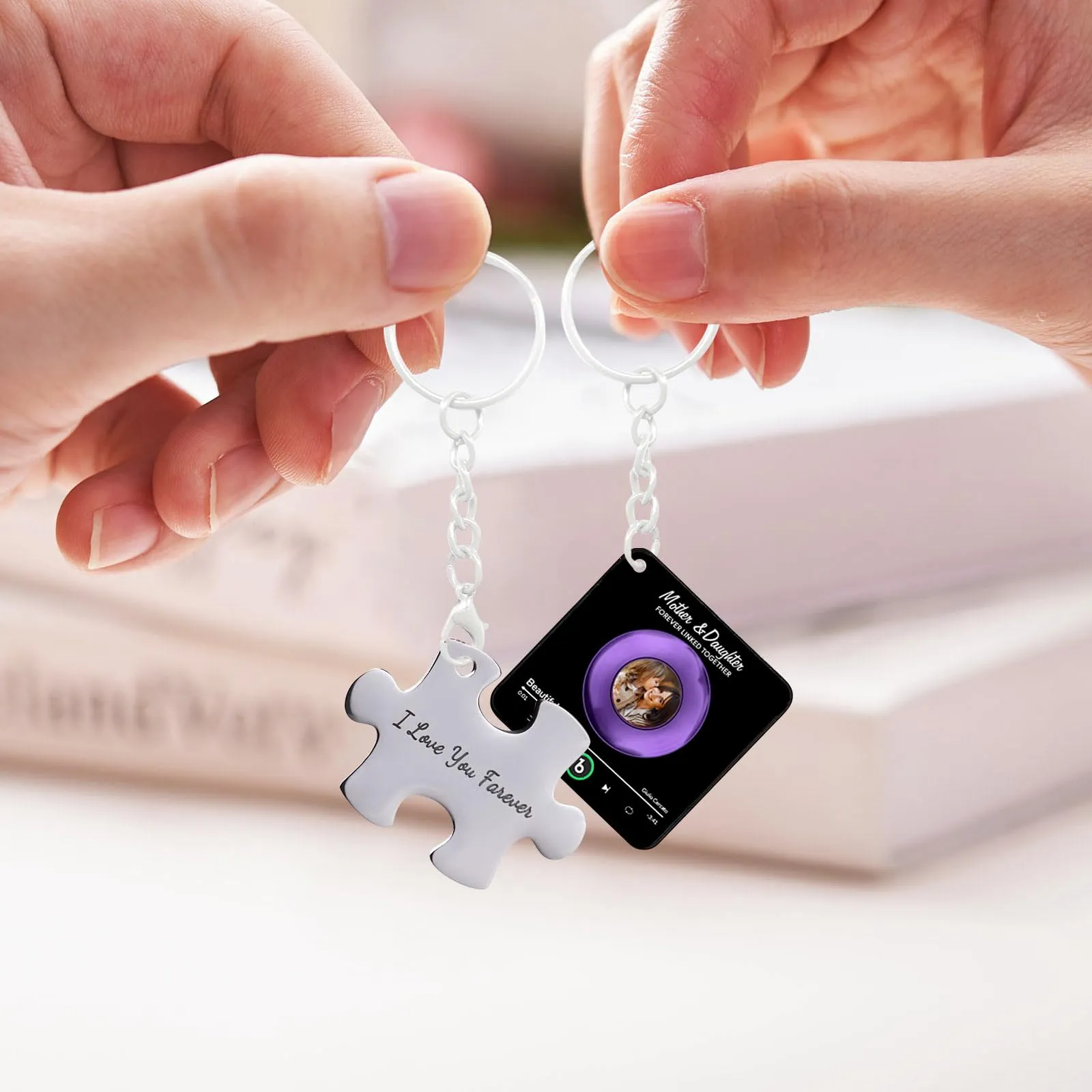 CINGHIA 100 Pezzi Keychain,Catena Portachiavi 25mm,Portachiavi Anelli per Gioielli Fai Da Te - immagine 6