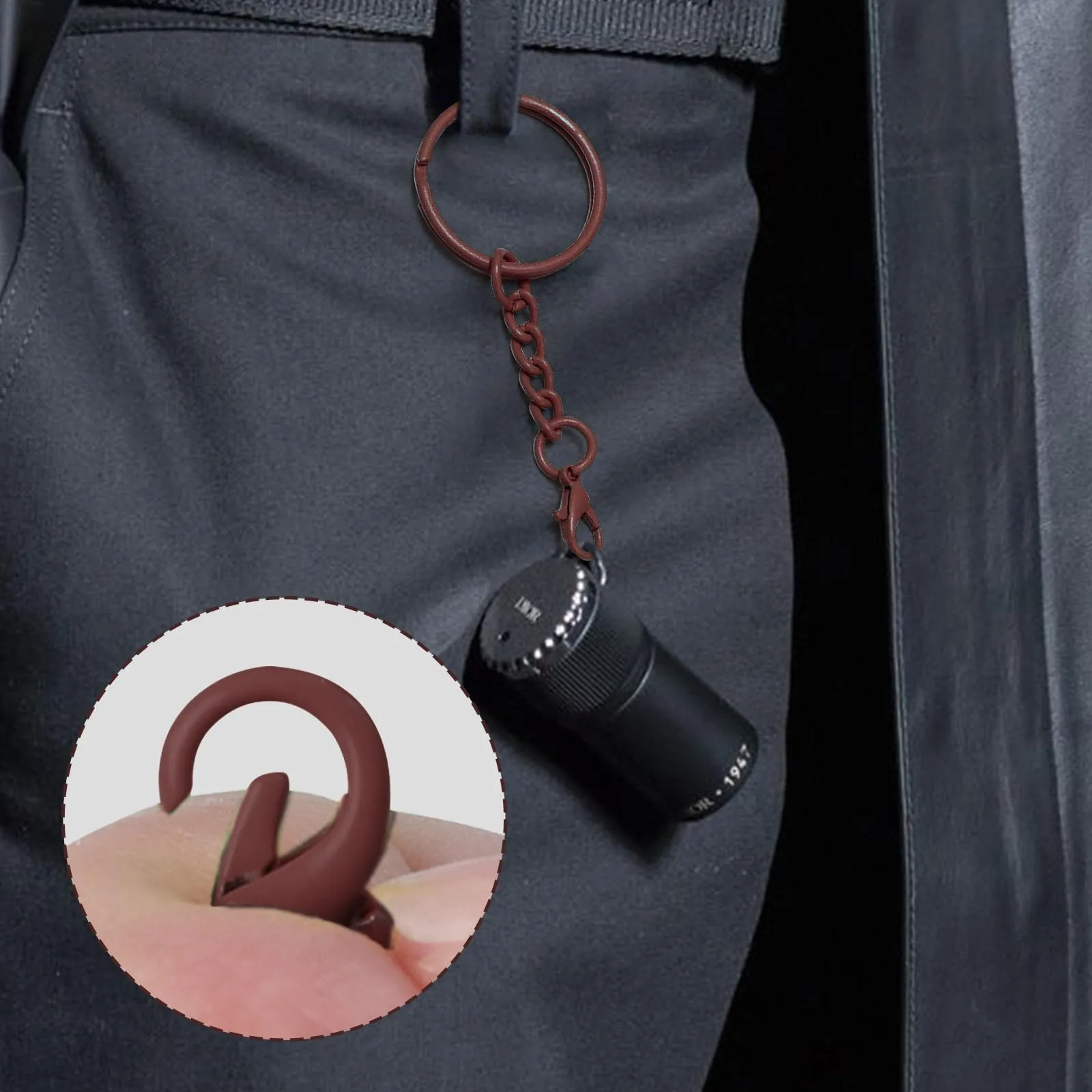 100 Pezzi Portachiavi Fai Da Te,Anello Portachiavi 25mm per Gioielli Fai Da Te - immagine 4