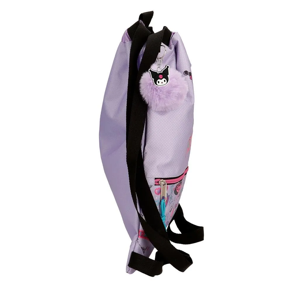 Sanrio Kuromi Retropop Zaino con Zip Viola 35x46x1 cm Poliestere 1.6L - immagine 2