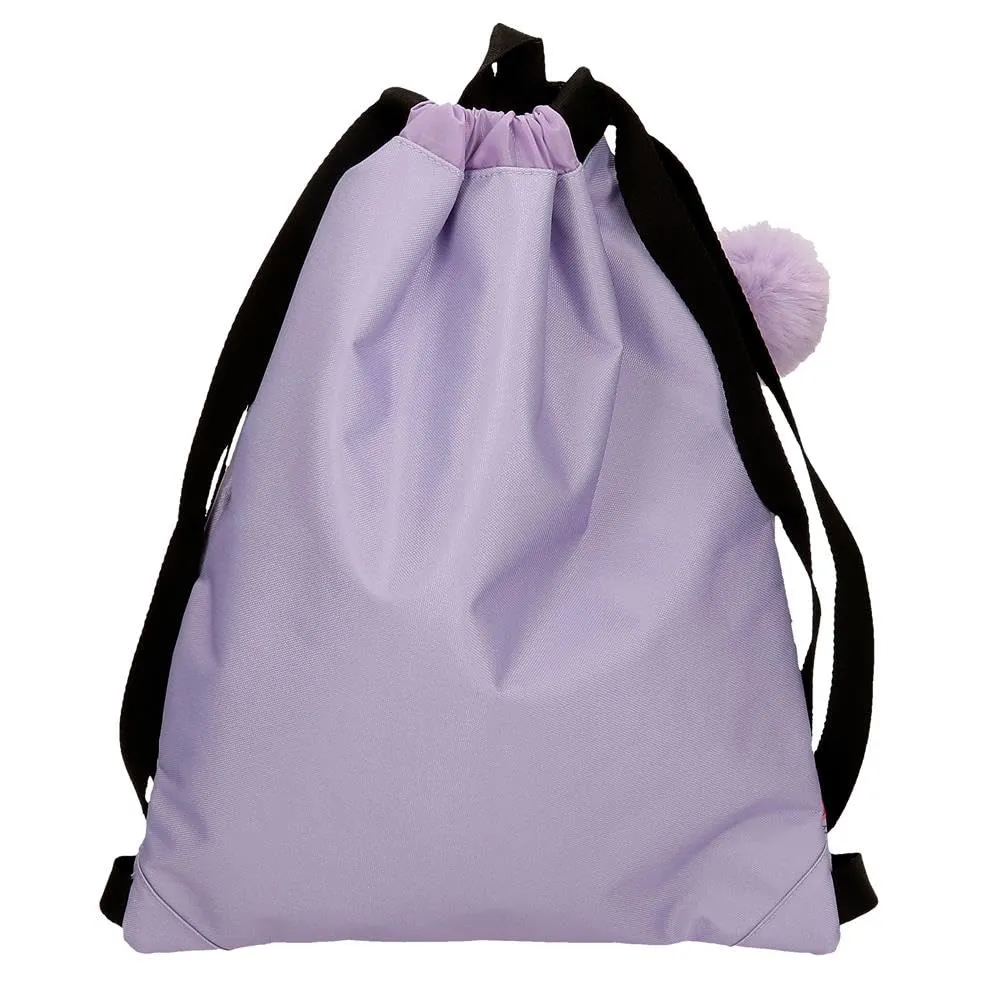 Sanrio Kuromi Retropop Zaino con Zip Viola 35x46x1 cm Poliestere 1.6L - immagine 3