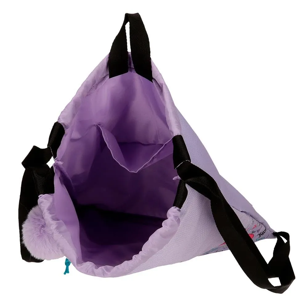 Sanrio Kuromi Retropop Zaino con Zip Viola 35x46x1 cm Poliestere 1.6L - immagine 4