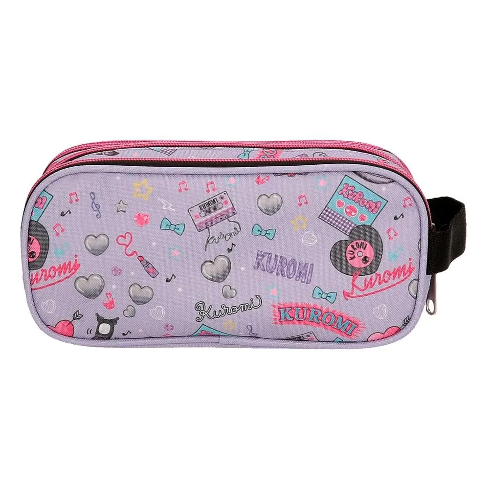 Sanrio Kuromi Retropop Astuccio Triplo Viola 22x10x9 cm Poliestere - immagine 3