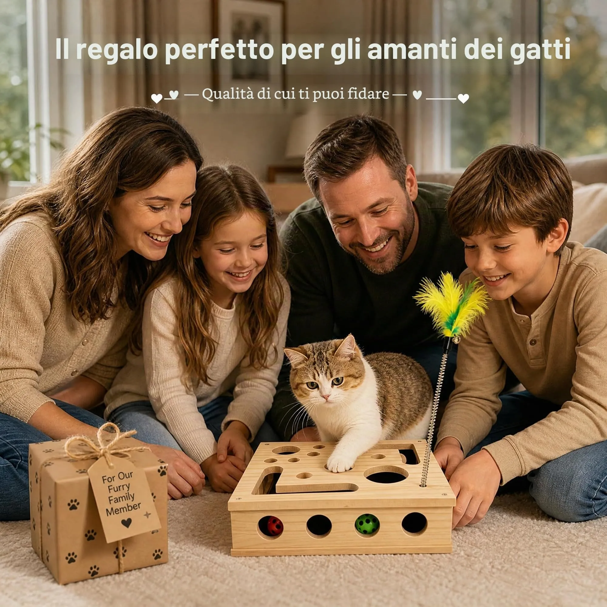 Giocattolo Interattivo per Gatti Interni, 2 in 1 Gioco Interattivo Gatto - immagine 7